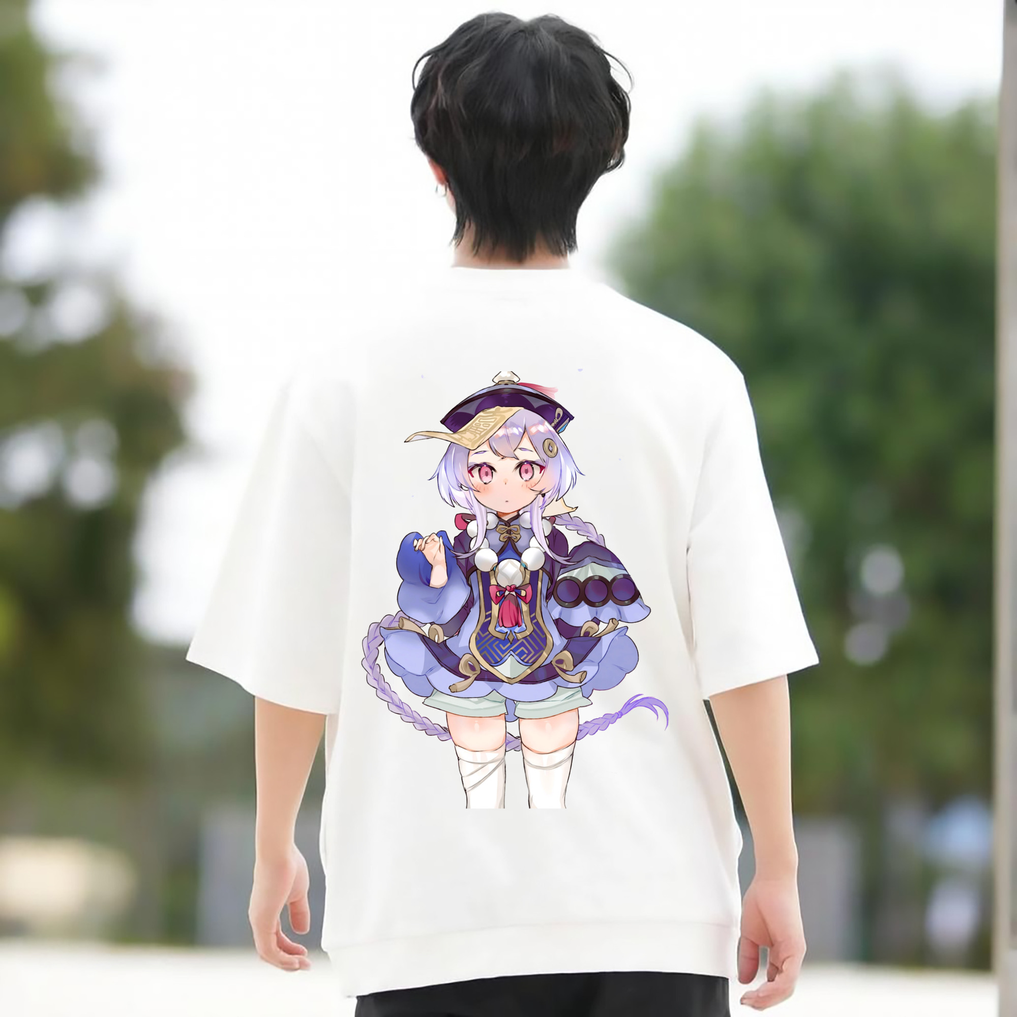 げんし神 七七 なな  genshin Nana 綿100％半袖Tシャツ（背面プリント）