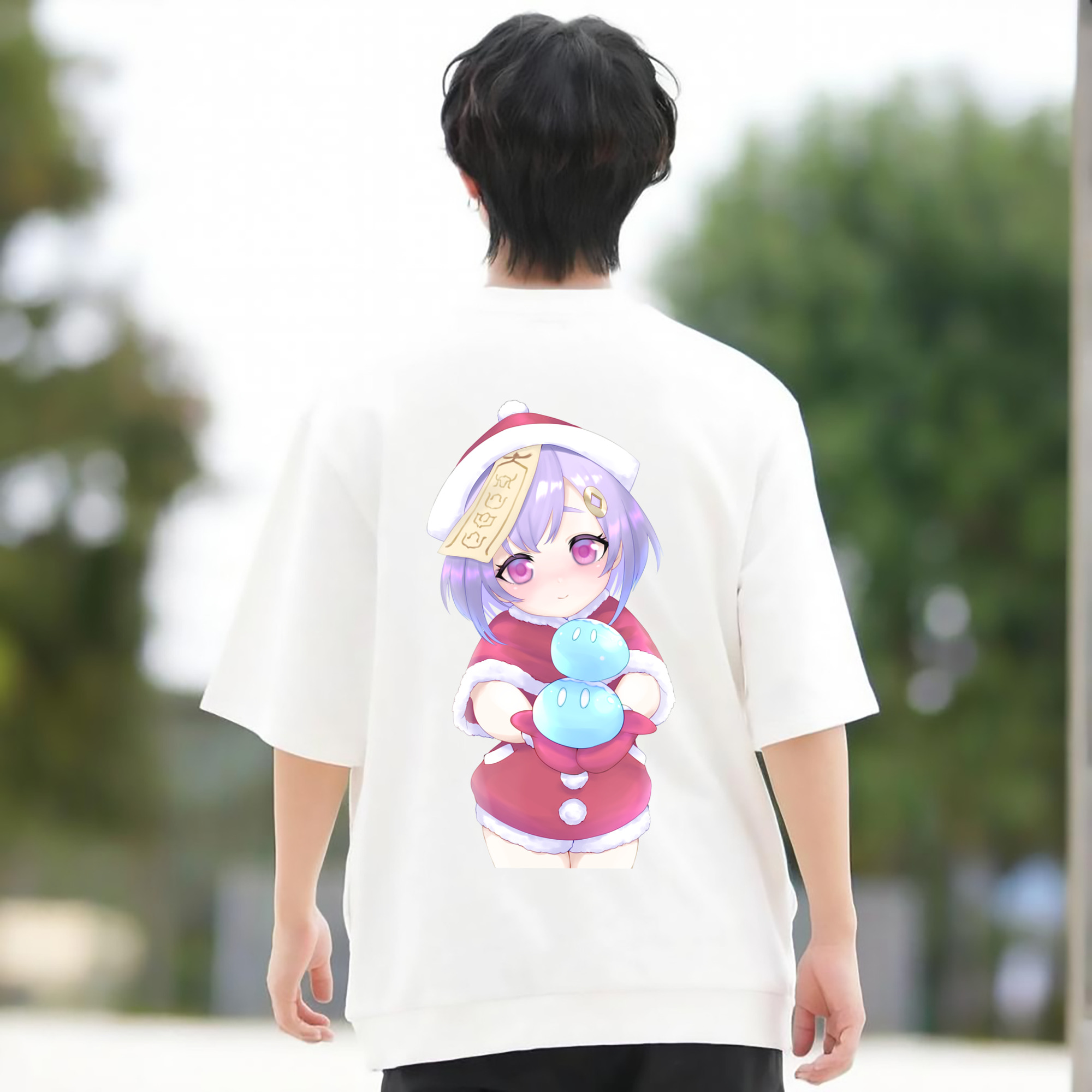 げんし神 七七 なな  genshin Nana 綿100％半袖Tシャツ（背面プリント）