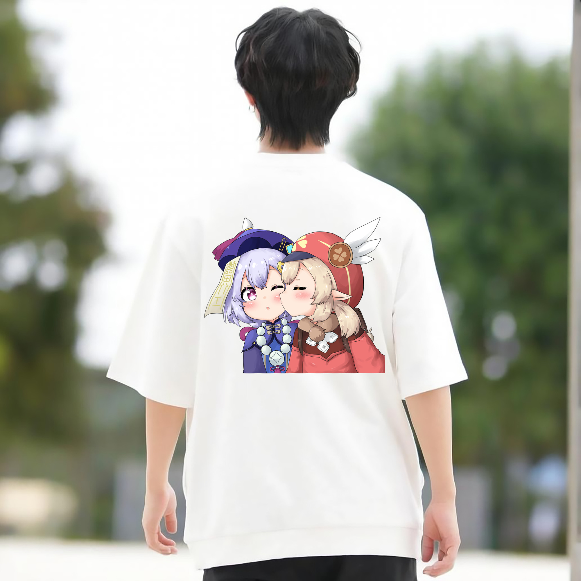 げんし神 七七 なな  genshin Nana 綿100％半袖Tシャツ（背面プリント）