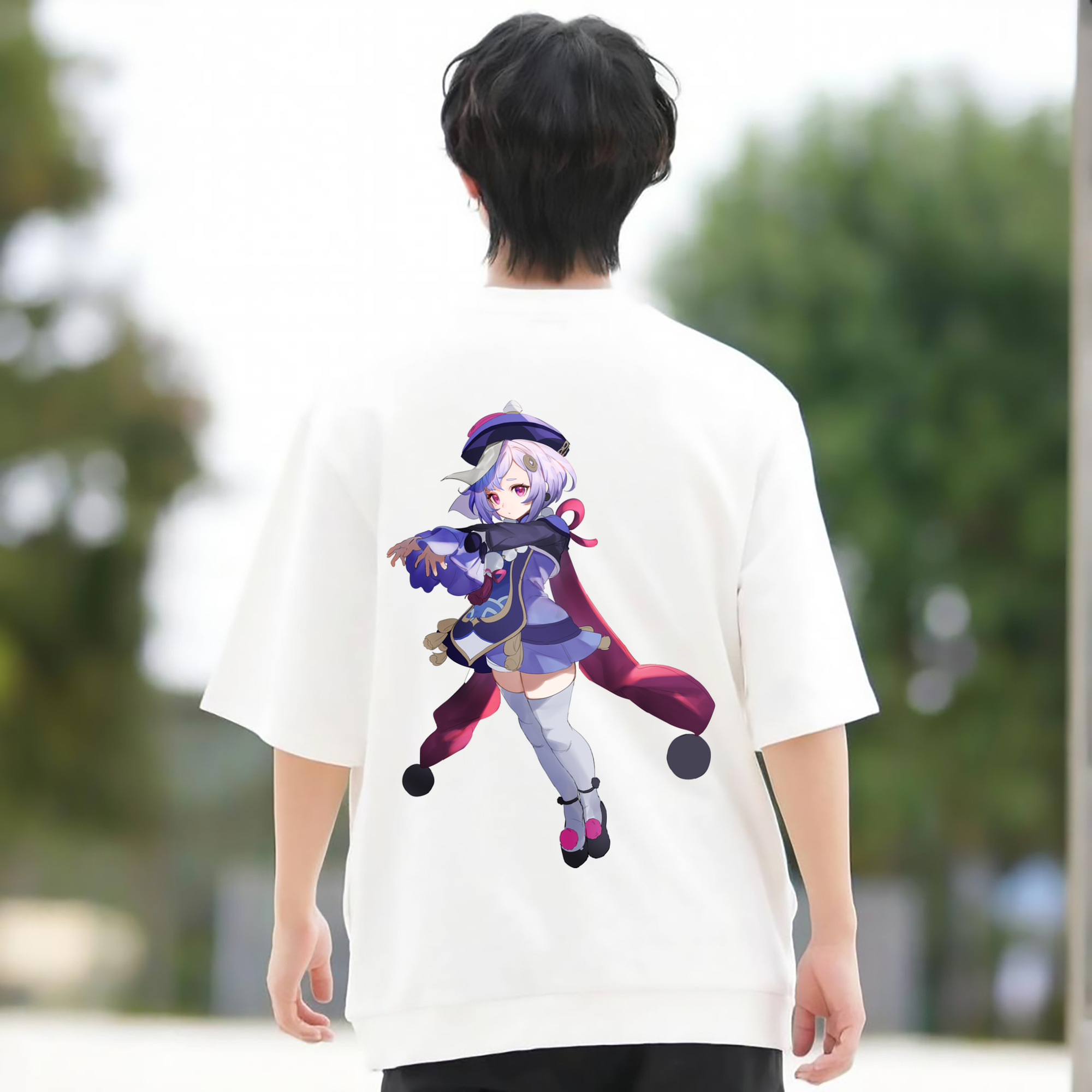 げんし神 七七 なな  genshin Nana 綿100％半袖Tシャツ（背面プリント）