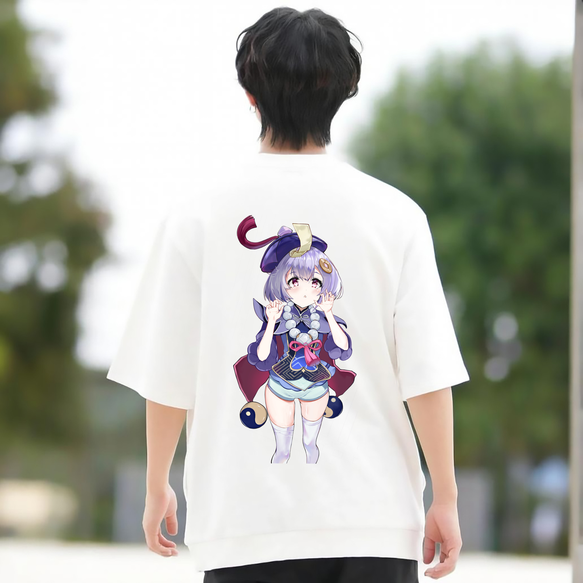 げんし神 七七 なな  genshin Nana 綿100％半袖Tシャツ（背面プリント）