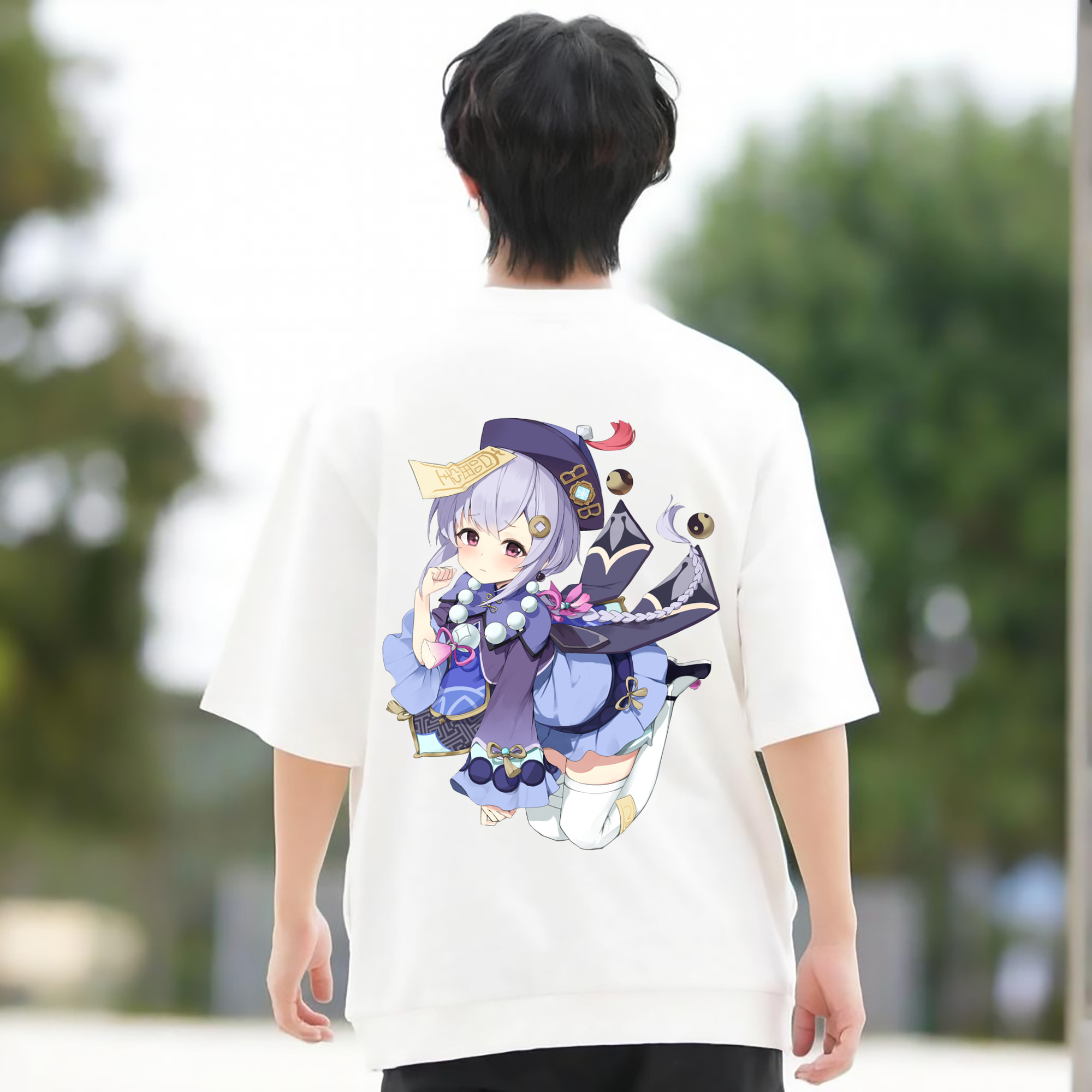 げんし神 七七 なな  genshin Nana 綿100％半袖Tシャツ（背面プリント）