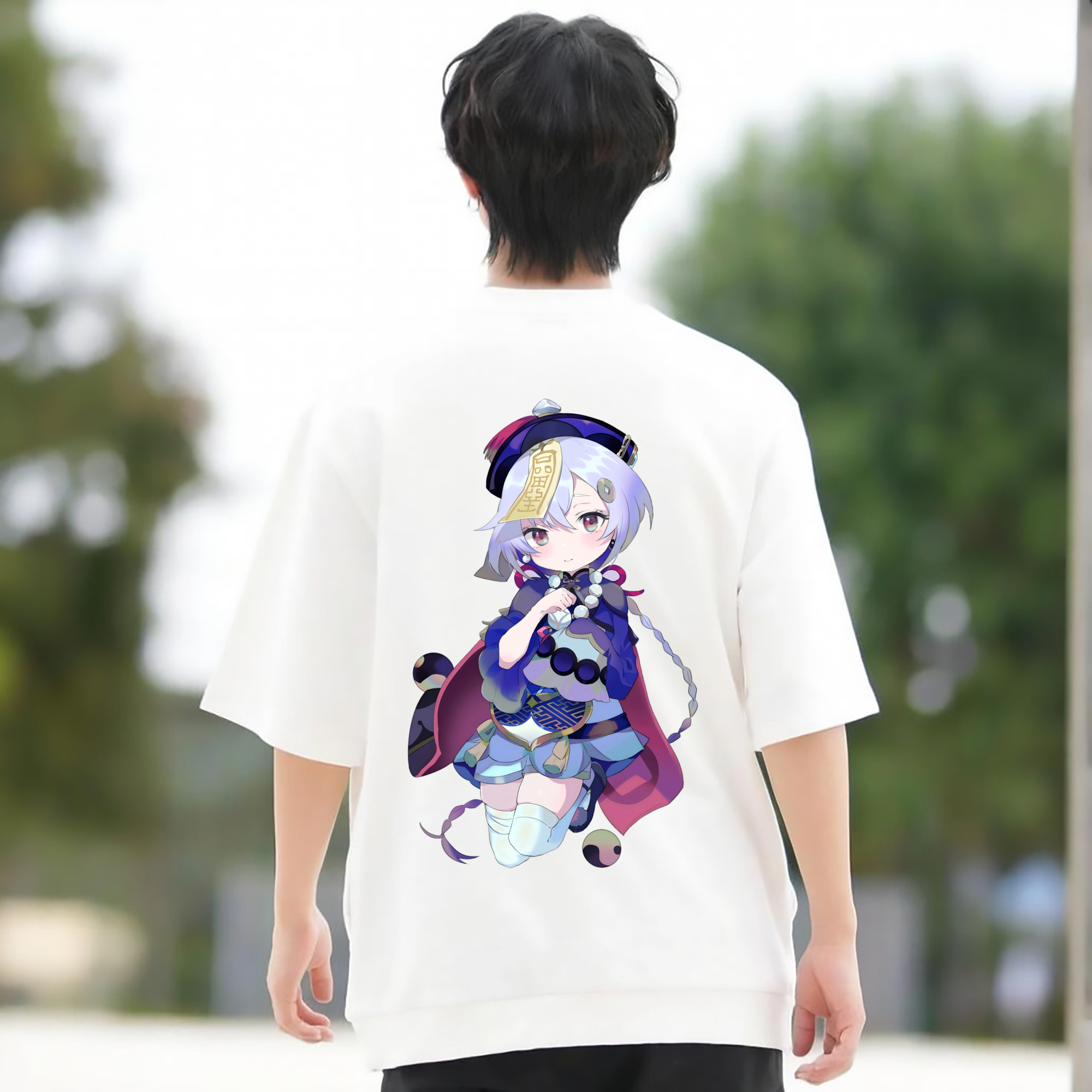 げんし神 七七 なな  genshin Nana 綿100％半袖Tシャツ（背面プリント）
