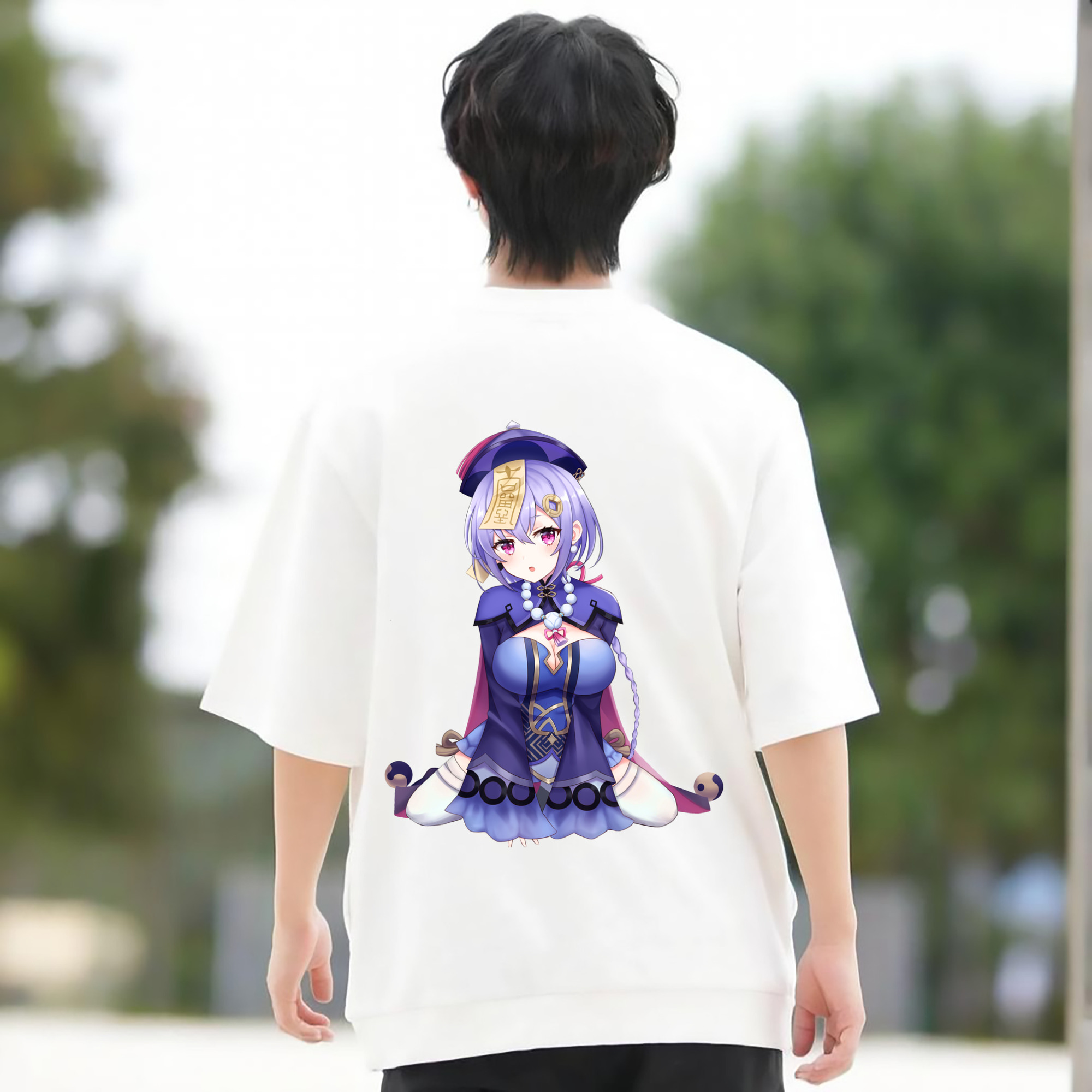 げんし神 七七 なな  genshin Nana 綿100％半袖Tシャツ（背面プリント）