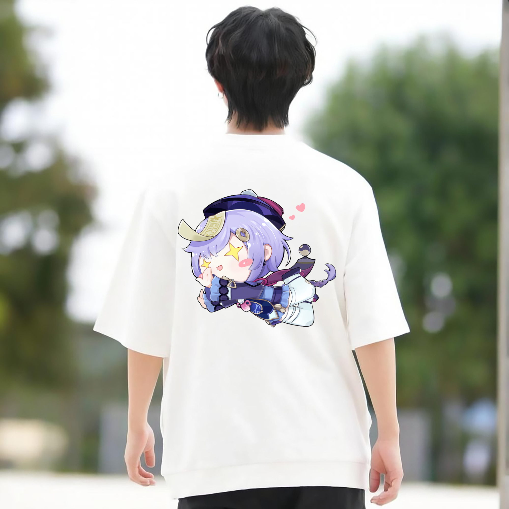 げんし神 七七 なな  genshin Nana 綿100％半袖Tシャツ（背面プリント）