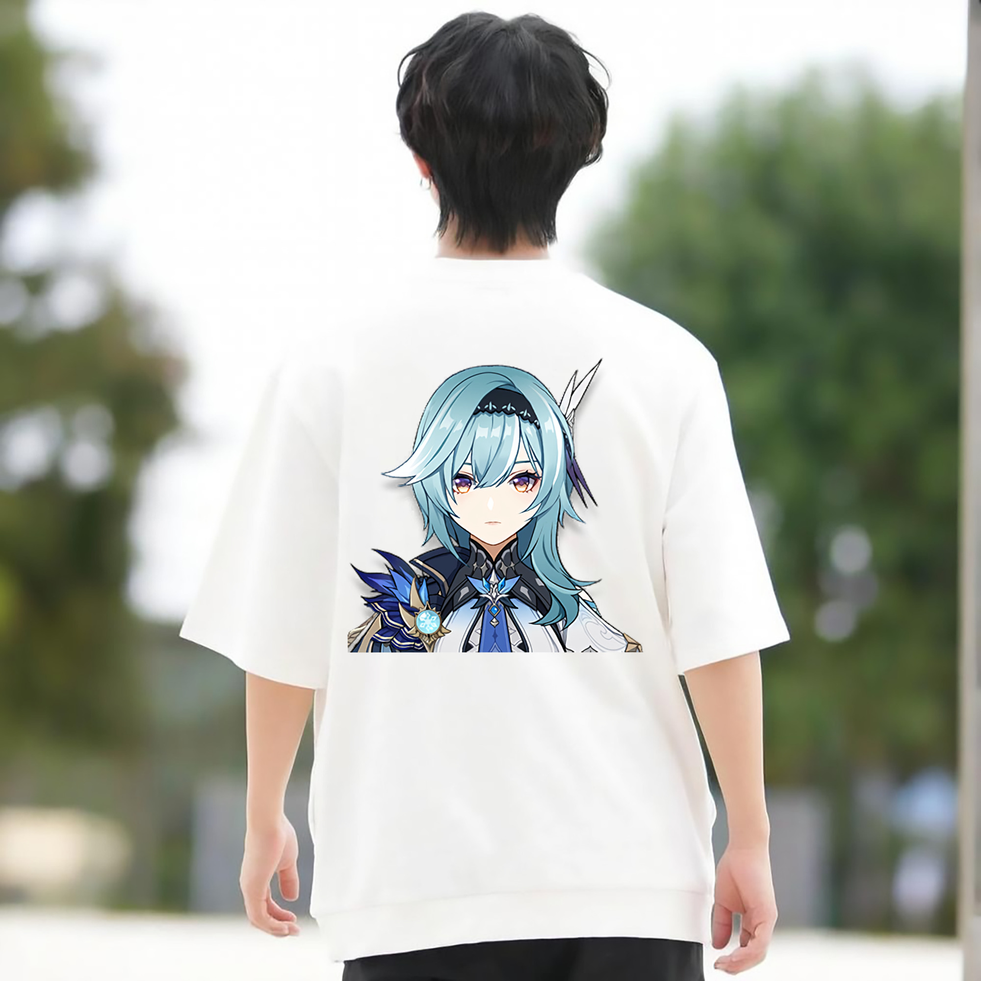 げんし神 优菈 ゆうら genshin Yūra 綿100％半袖Tシャツ（背面プリント）
