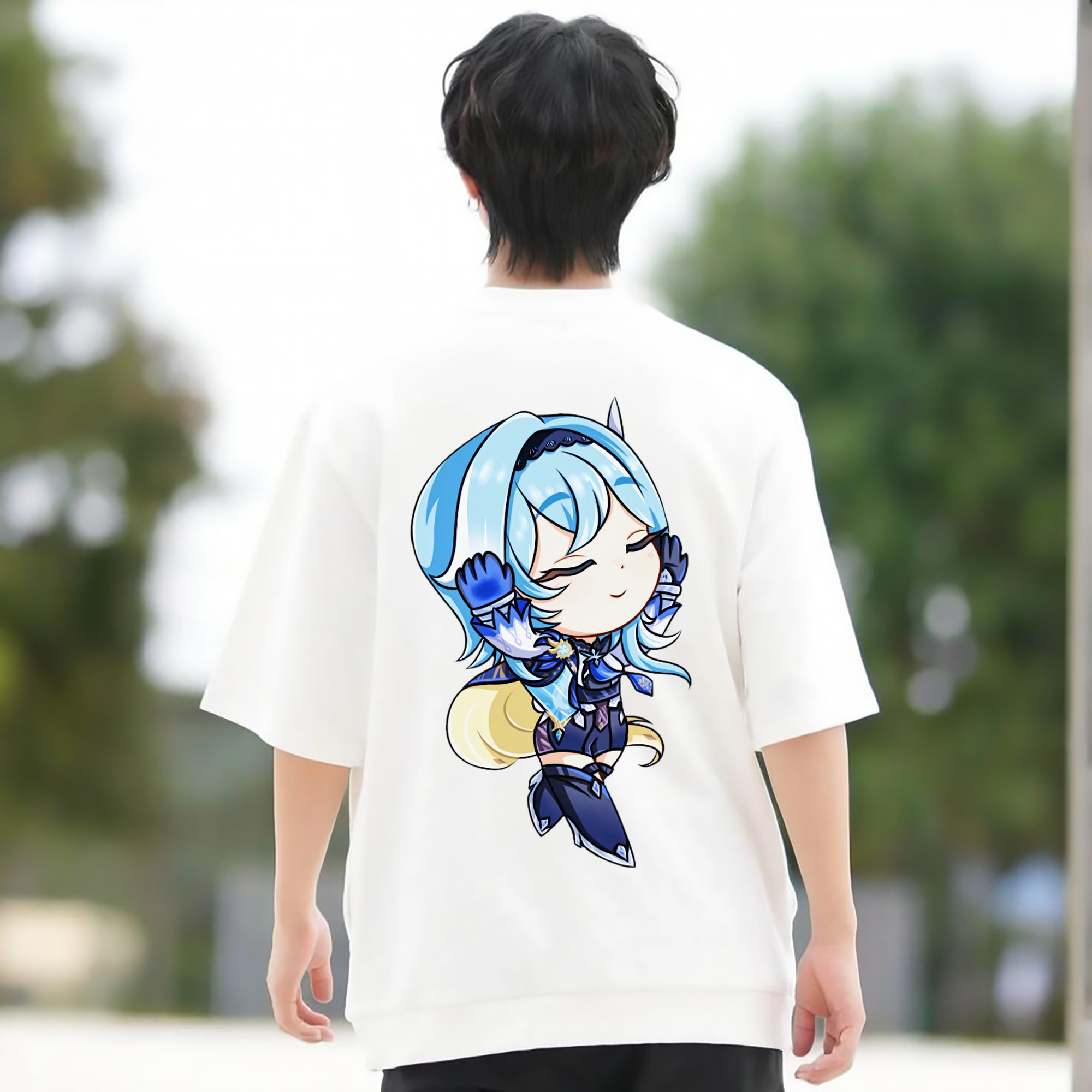 げんし神 优菈 ゆうら genshin Yūra 綿100％半袖Tシャツ（背面プリント）