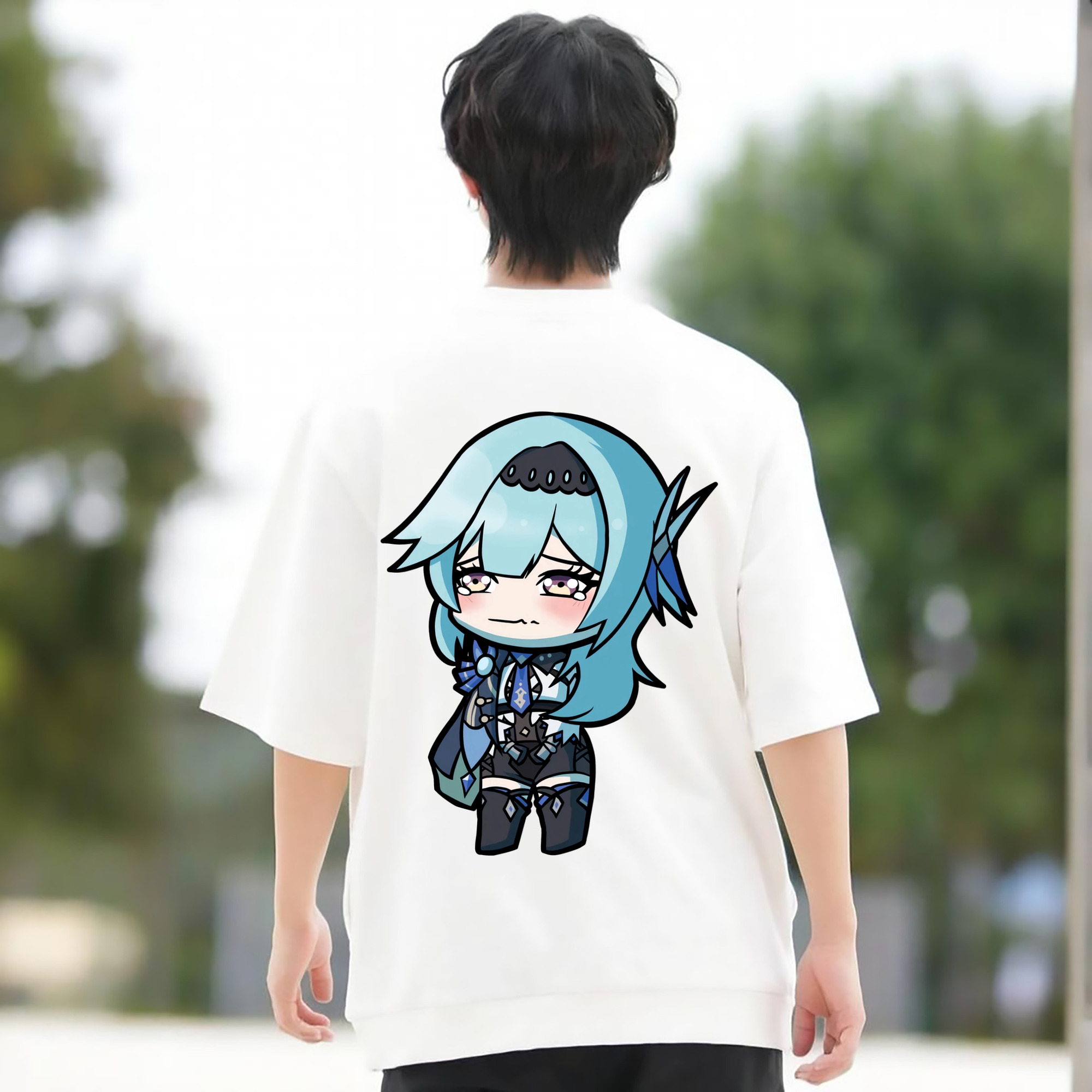 げんし神 优菈 ゆうら genshin Yūra 綿100％半袖Tシャツ（背面プリント）