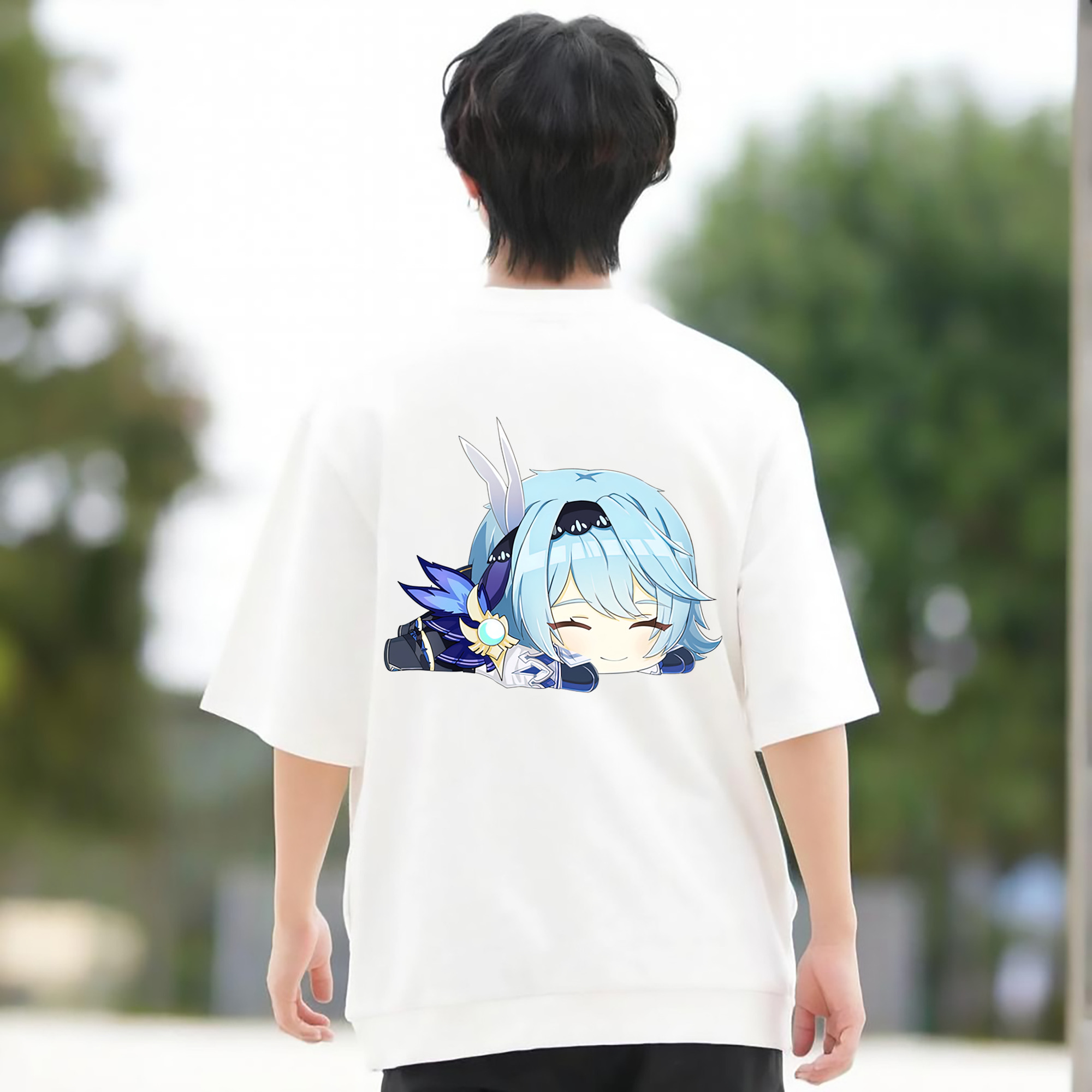 げんし神 优菈 ゆうら genshin Yūra 綿100％半袖Tシャツ（背面プリント）