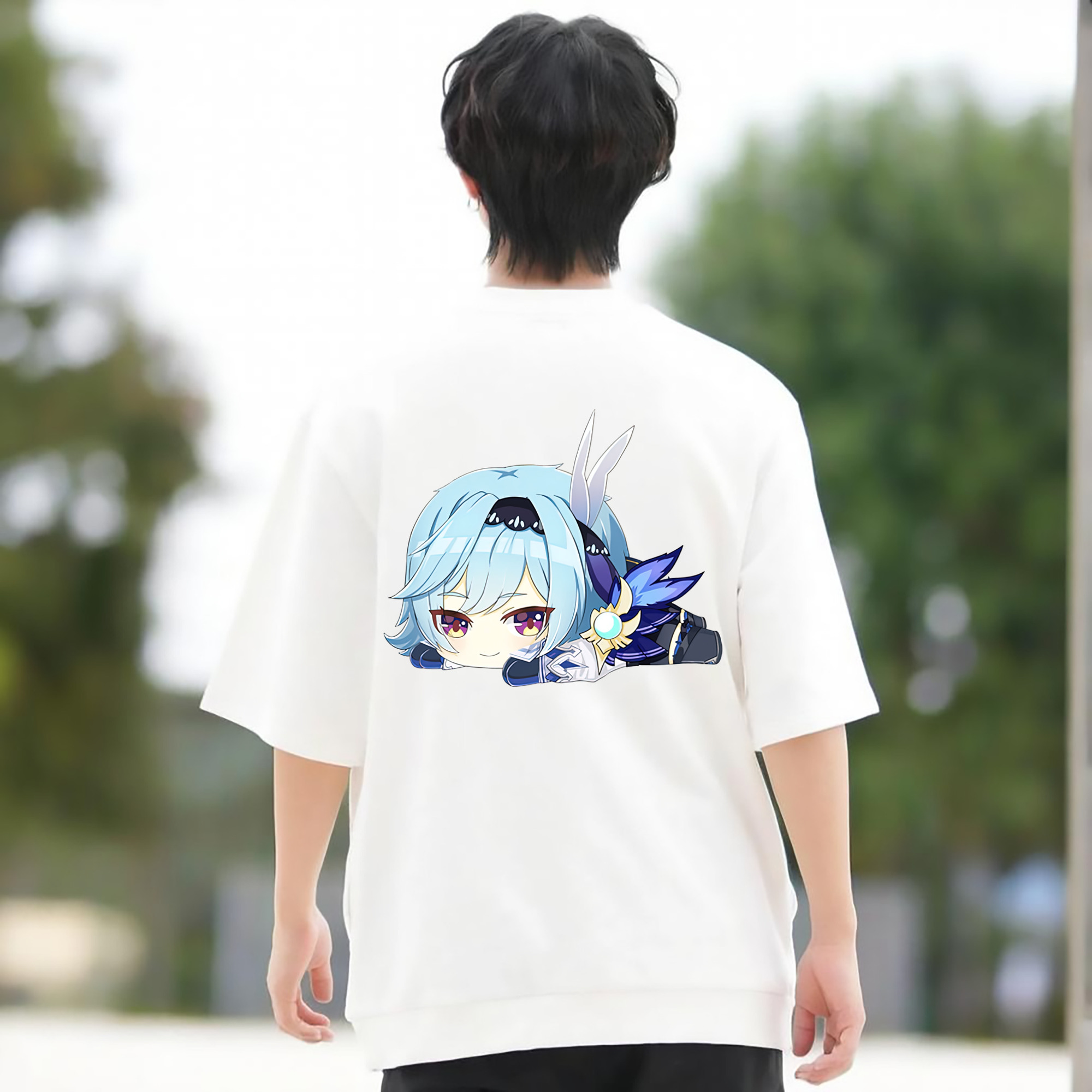 げんし神 优菈 ゆうら genshin Yūra 綿100％半袖Tシャツ（背面プリント）