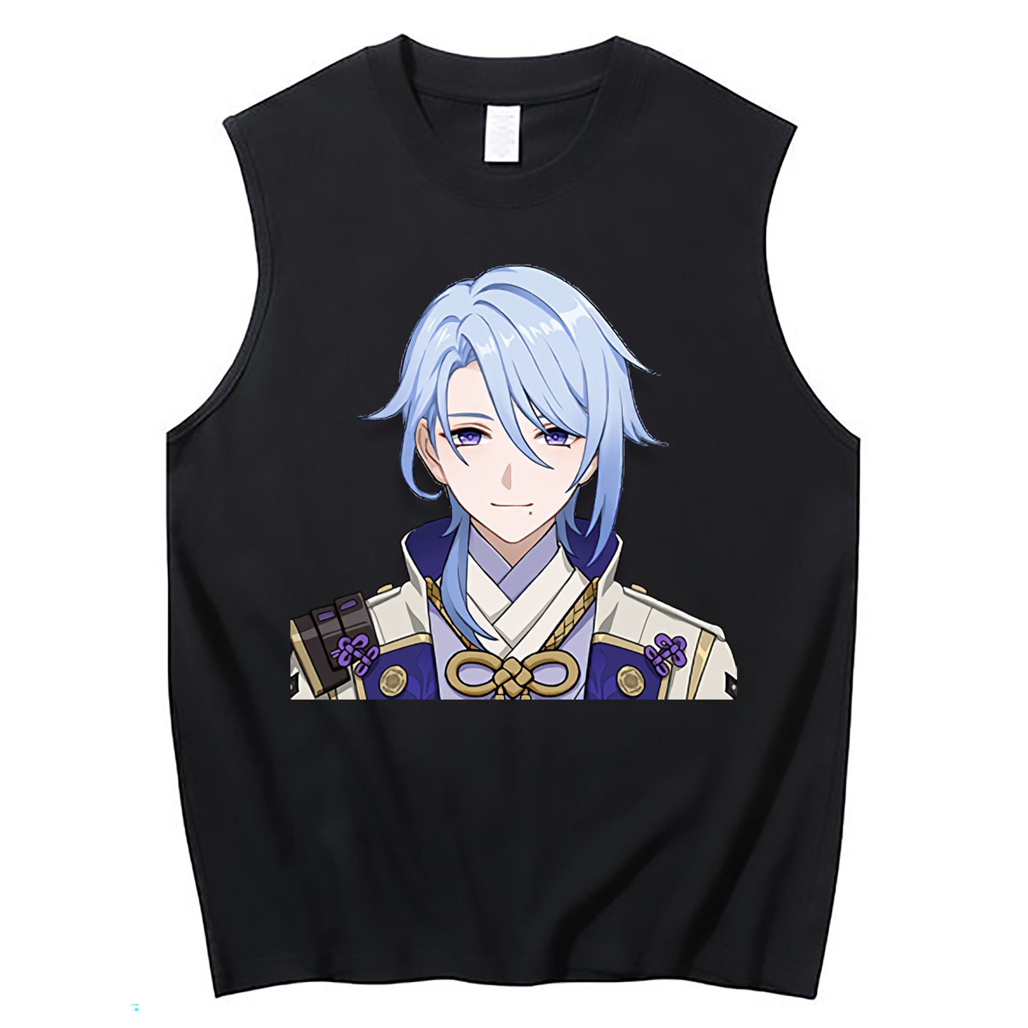 げんし神 神里綾人 かみさとあやと genshin Kamisato Ayato コットン100％タンクトップ（フロントプリント）