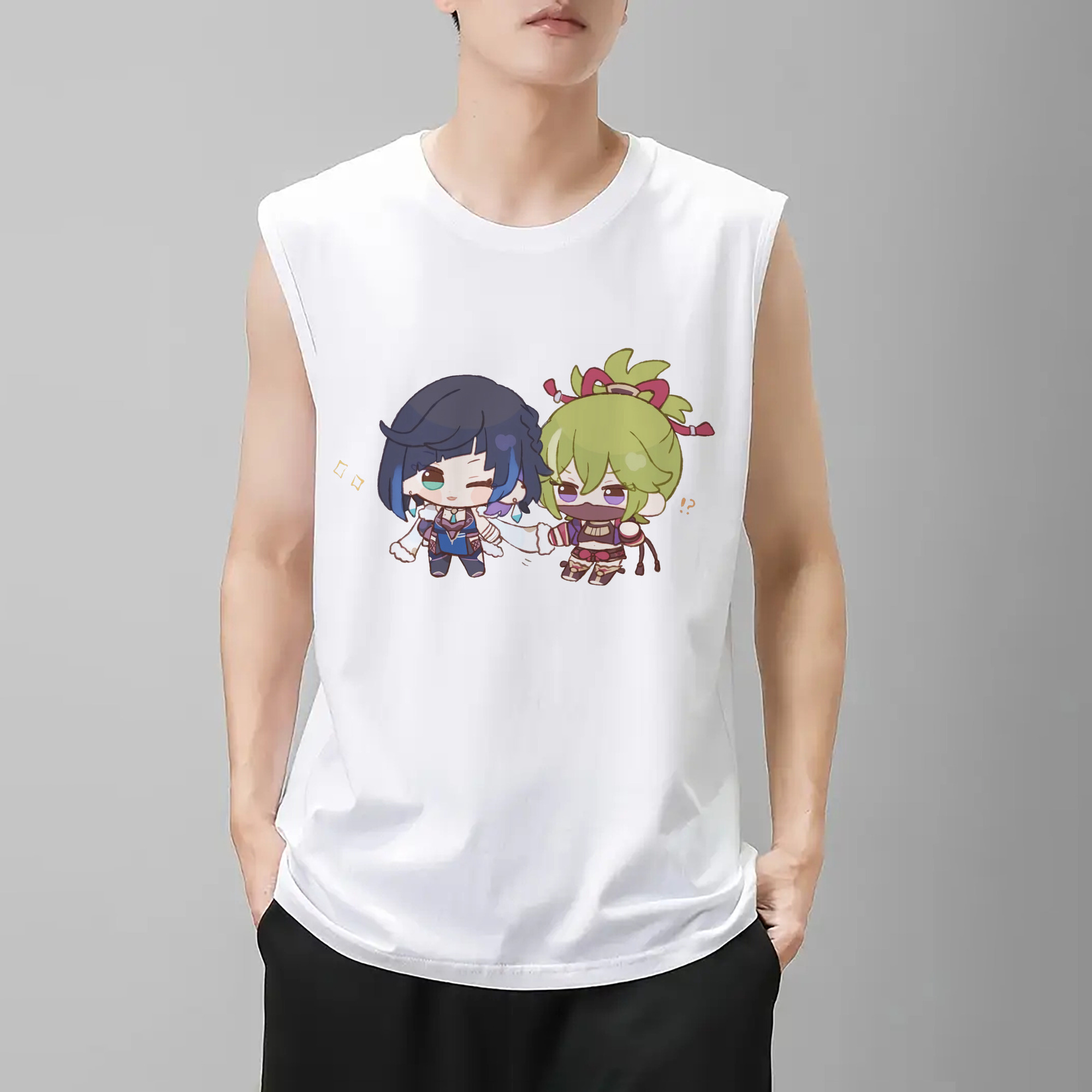 げんし神  久岐忍 くき しのぶ genshin Kuki Shinobu コットン100％タンクトップ（フロントプリント）