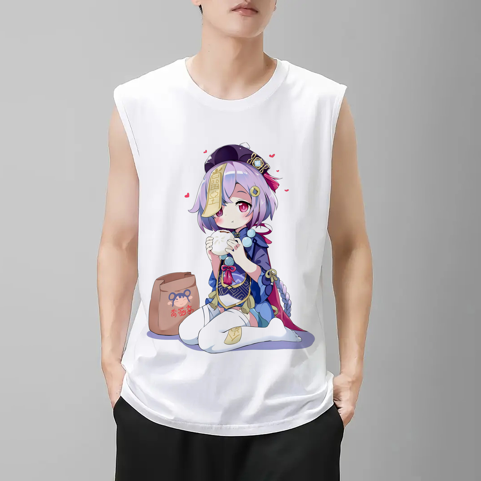 げんし神 七七 なな  genshin Nana コットン100％タンクトップ（フロントプリント）
