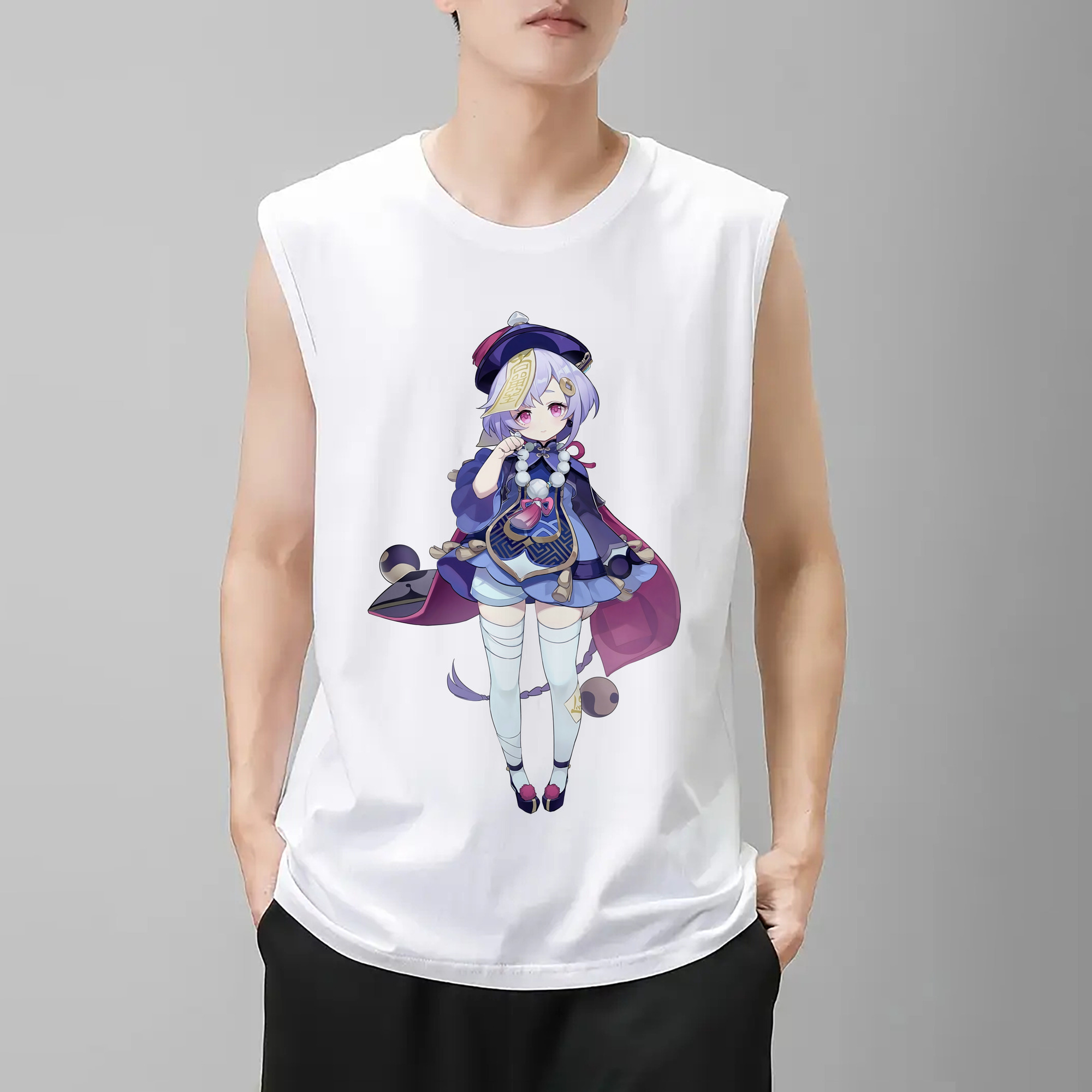 げんし神 七七 なな  genshin Nana コットン100％タンクトップ（フロントプリント）