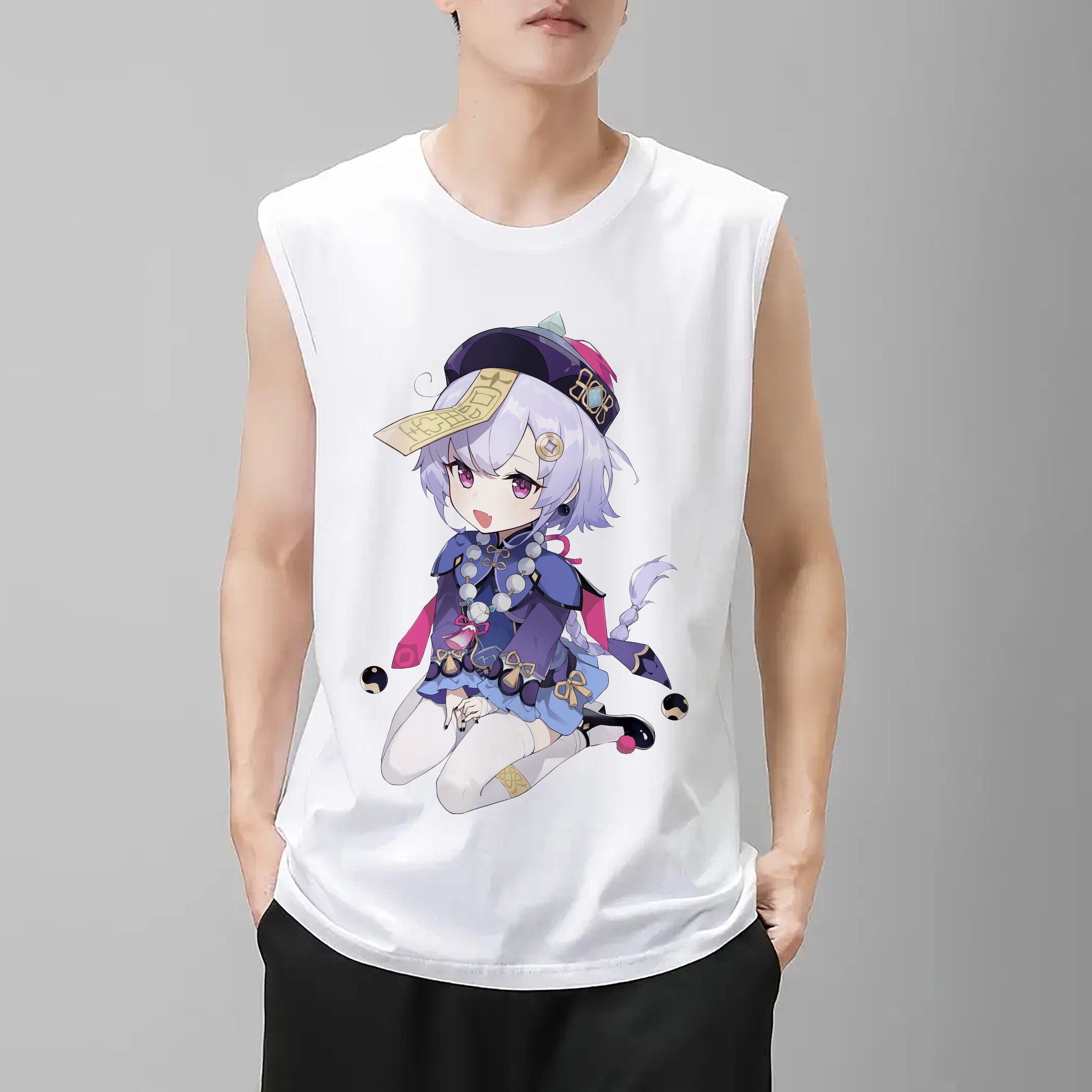 げんし神 七七 なな  genshin Nana コットン100％タンクトップ（フロントプリント）