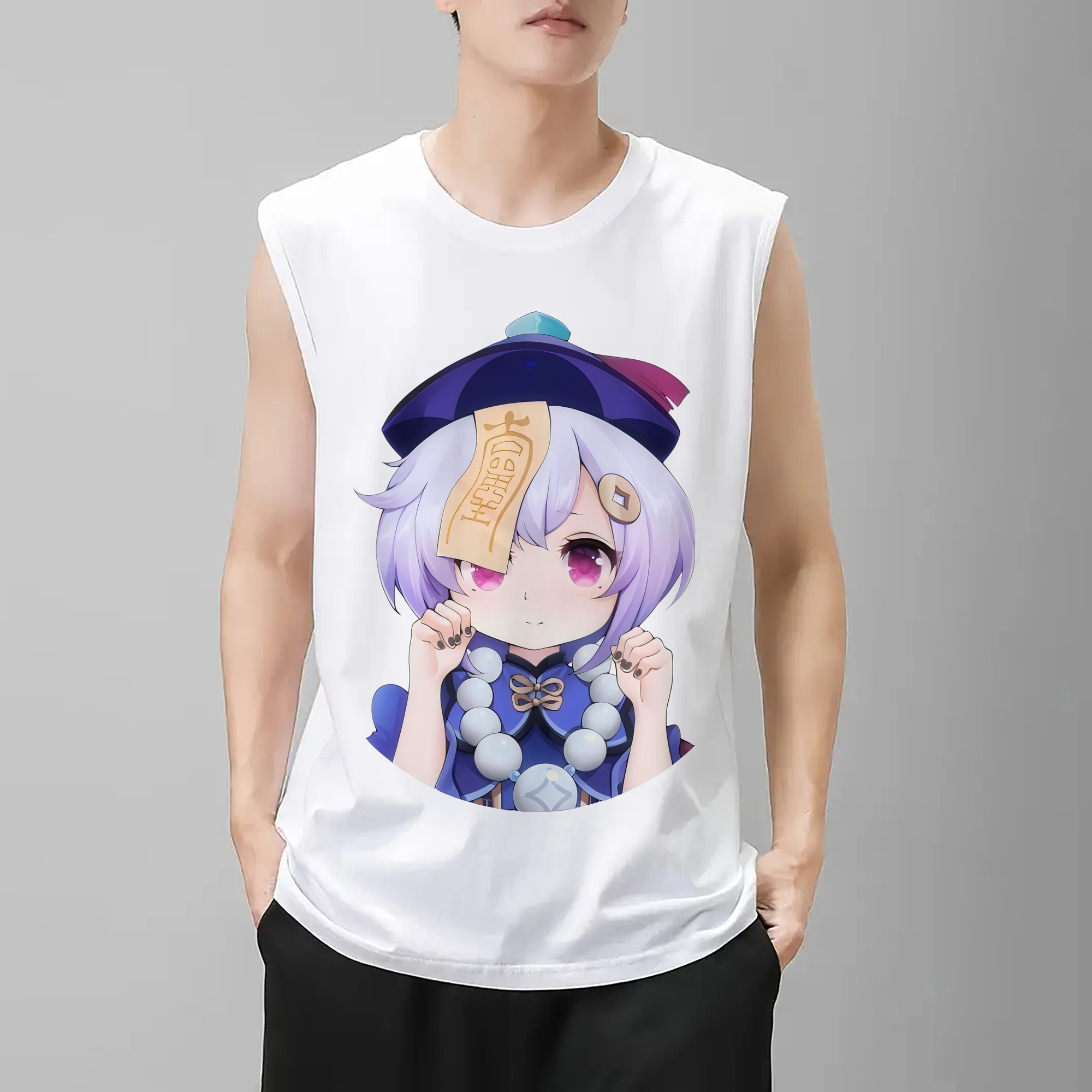 げんし神 七七 なな  genshin Nana コットン100％タンクトップ（フロントプリント）