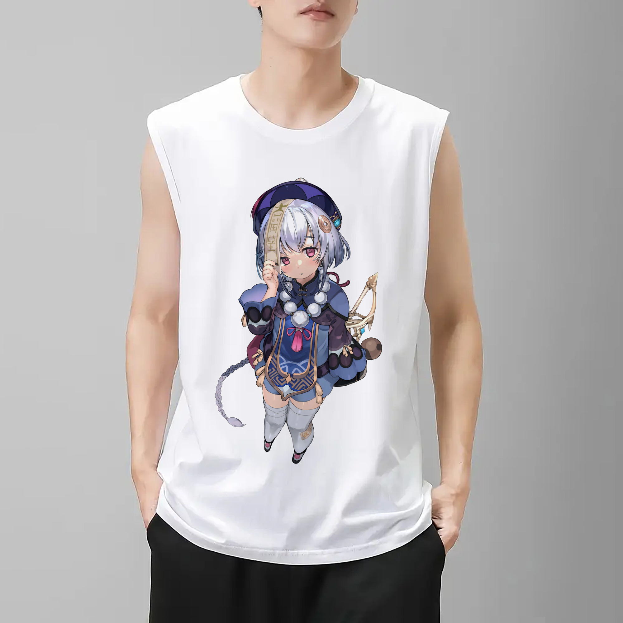げんし神 七七 なな  genshin Nana コットン100％タンクトップ（フロントプリント）