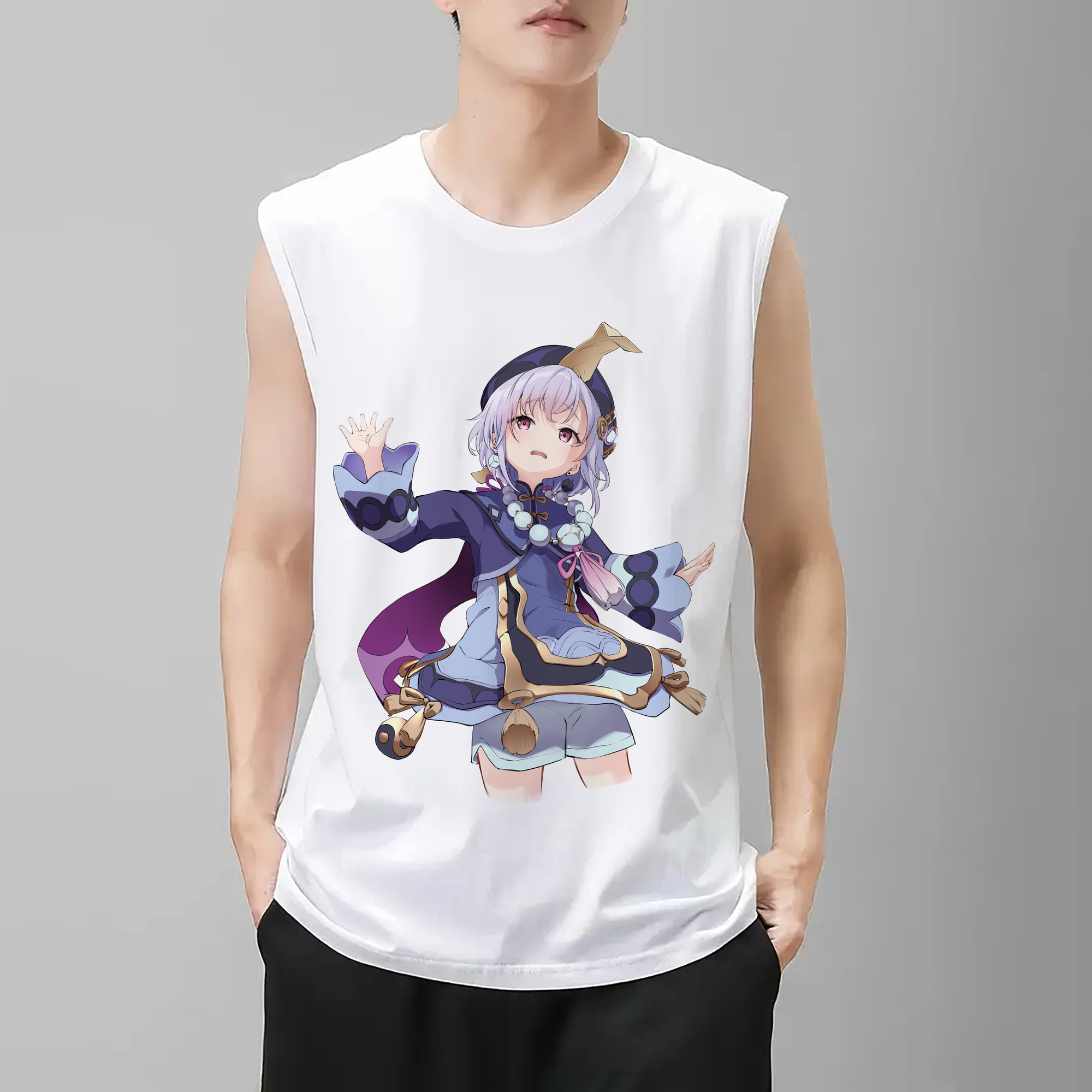 げんし神 七七 なな  genshin Nana コットン100％タンクトップ（フロントプリント）
