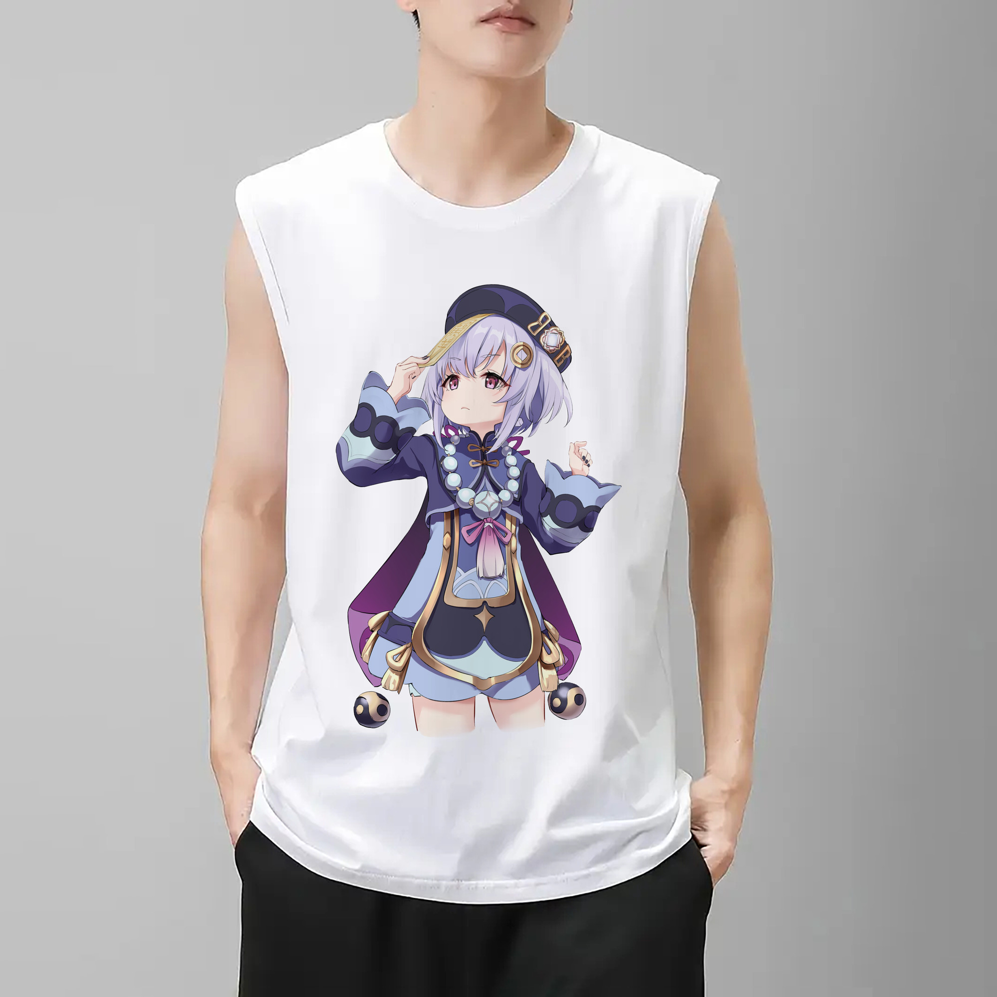 げんし神 七七 なな  genshin Nana コットン100％タンクトップ（フロントプリント）