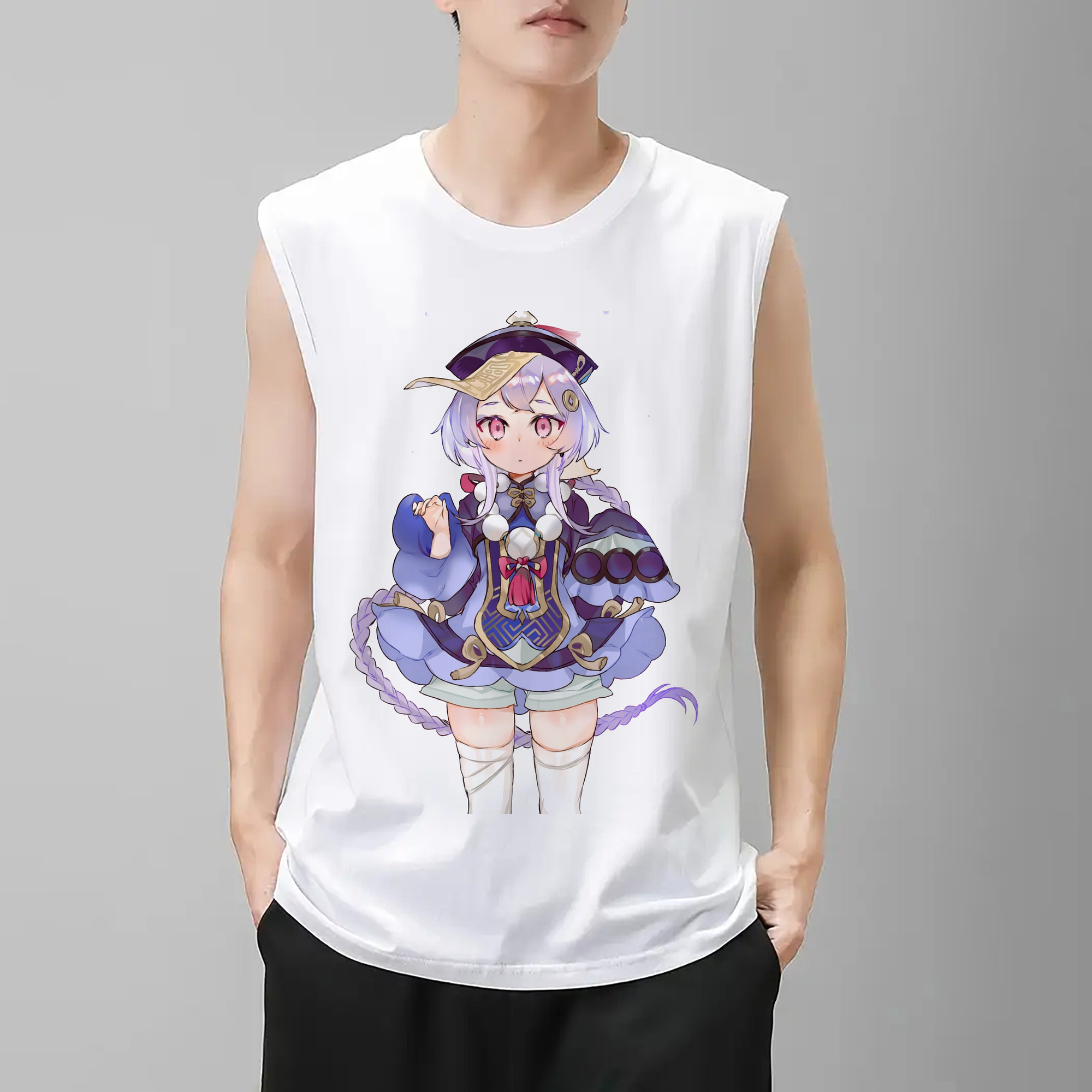 げんし神 七七 なな  genshin Nana コットン100％タンクトップ（フロントプリント）