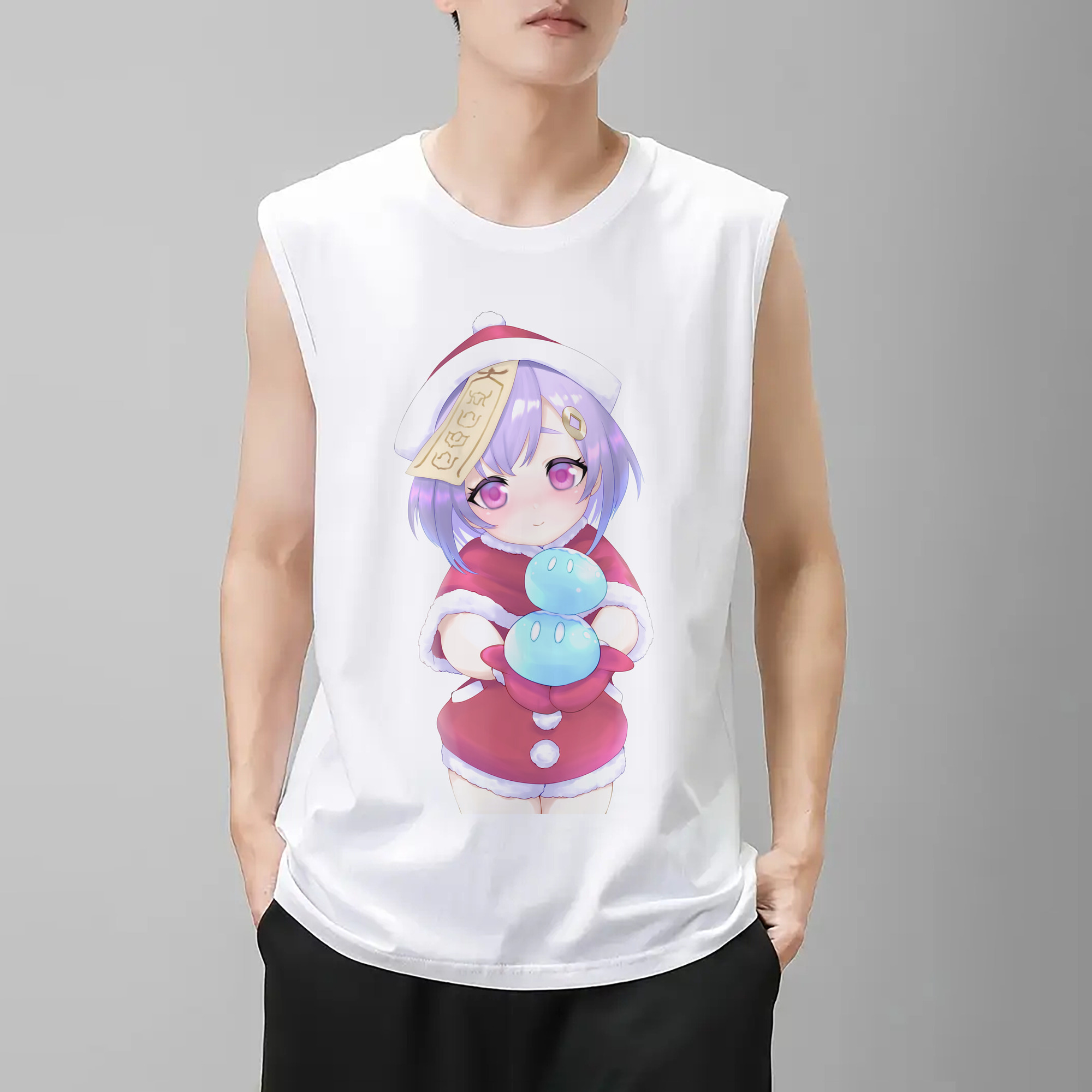 げんし神 七七 なな  genshin Nana コットン100％タンクトップ（フロントプリント）