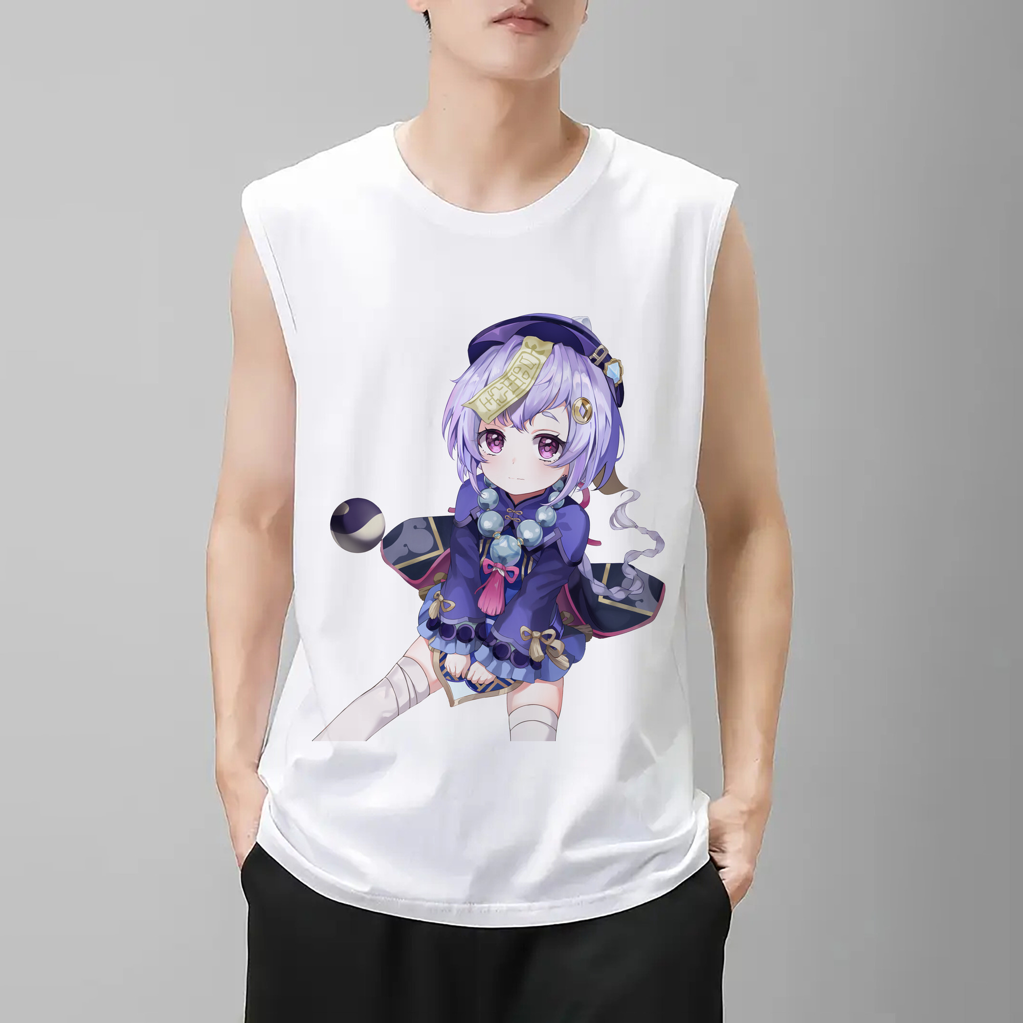 げんし神 七七 なな  genshin Nana コットン100％タンクトップ（フロントプリント）