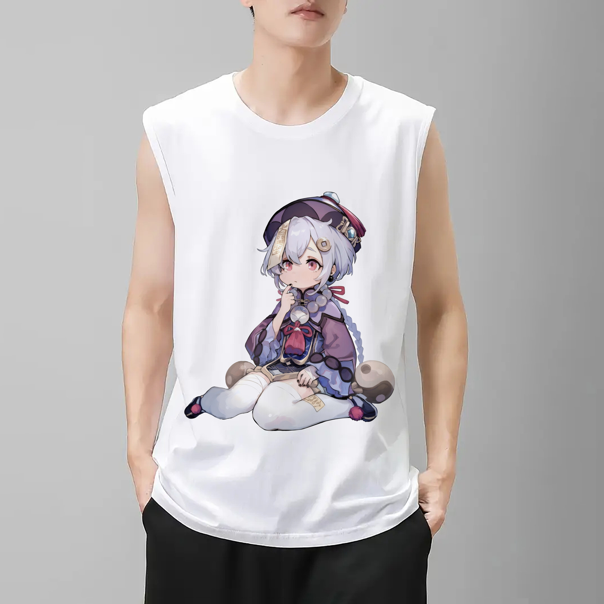 げんし神 七七 なな  genshin Nana コットン100％タンクトップ（フロントプリント）