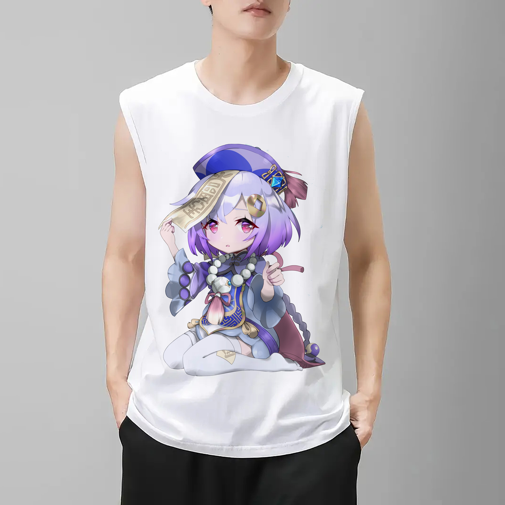 げんし神 七七 なな  genshin Nana コットン100％タンクトップ（フロントプリント）