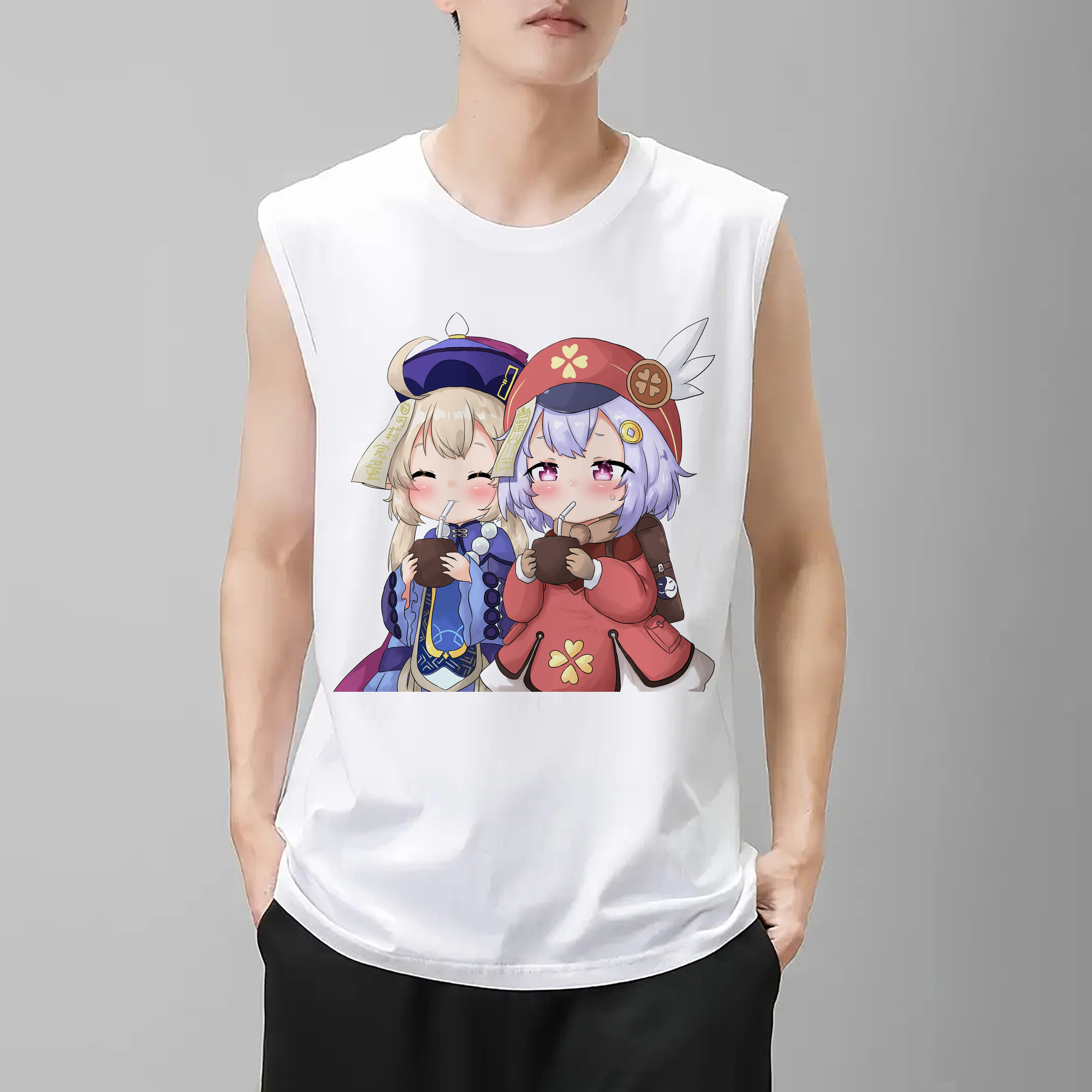 げんし神 七七 なな  genshin Nana コットン100％タンクトップ（フロントプリント）