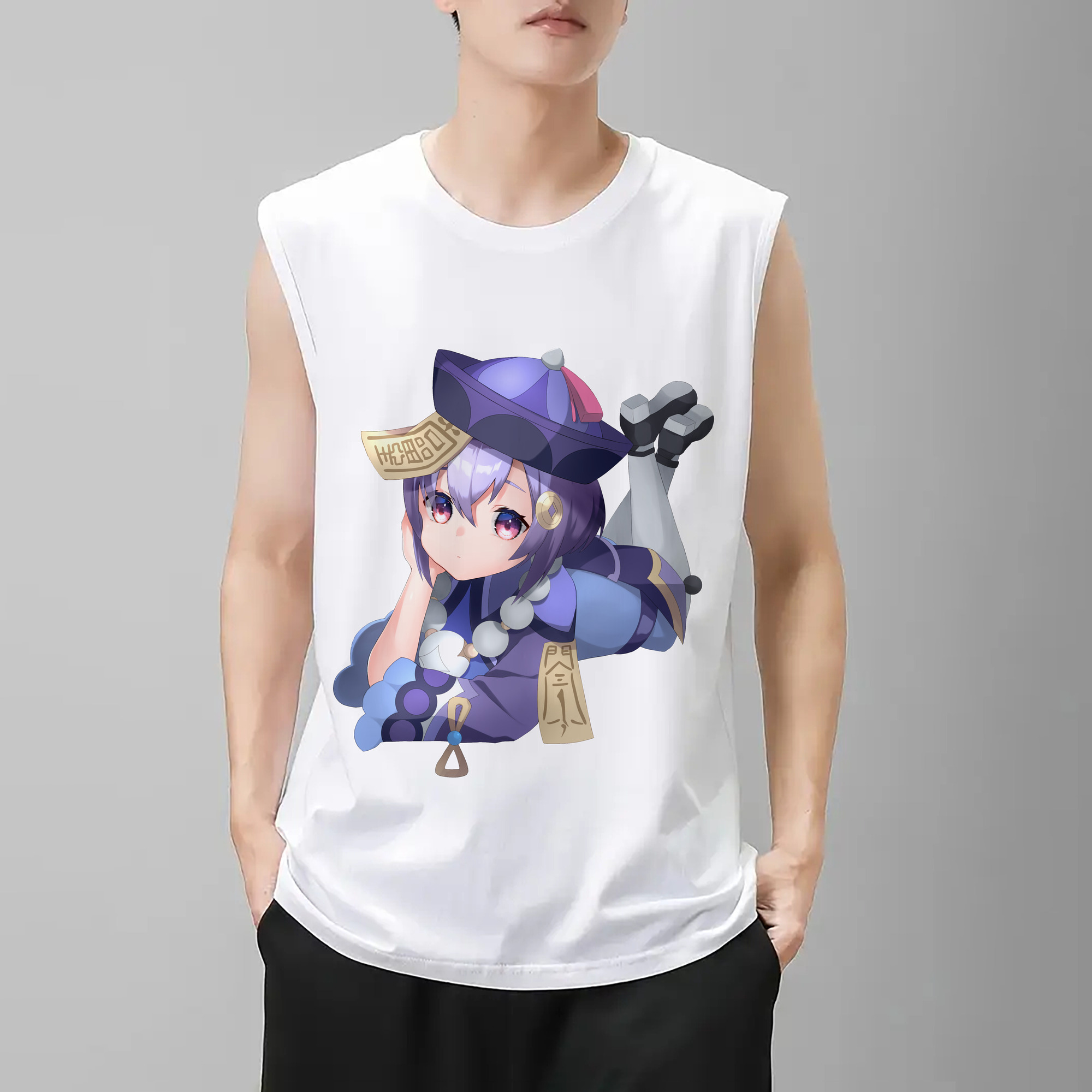 げんし神 七七 なな  genshin Nana コットン100％タンクトップ（フロントプリント）