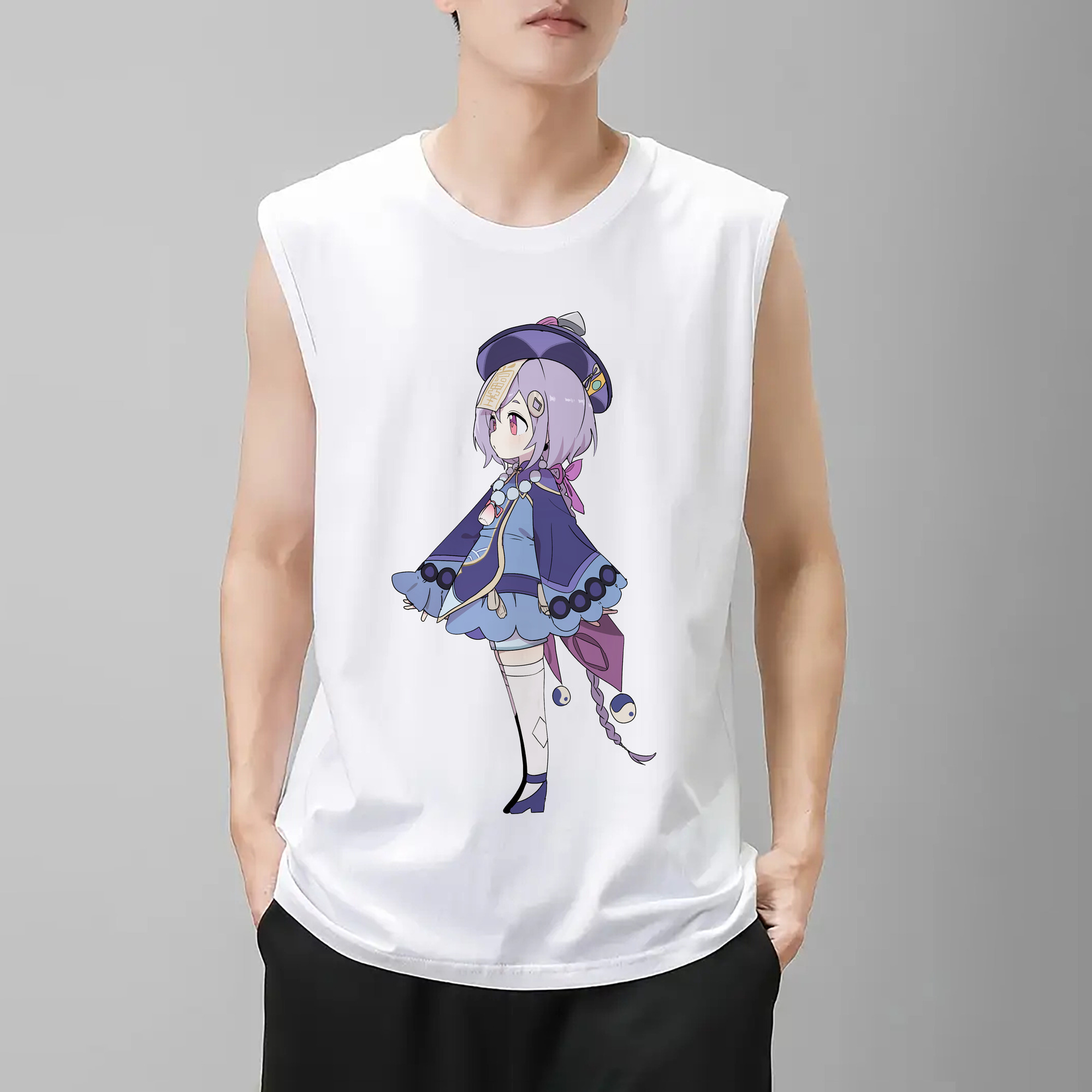 げんし神 七七 なな  genshin Nana コットン100％タンクトップ（フロントプリント）