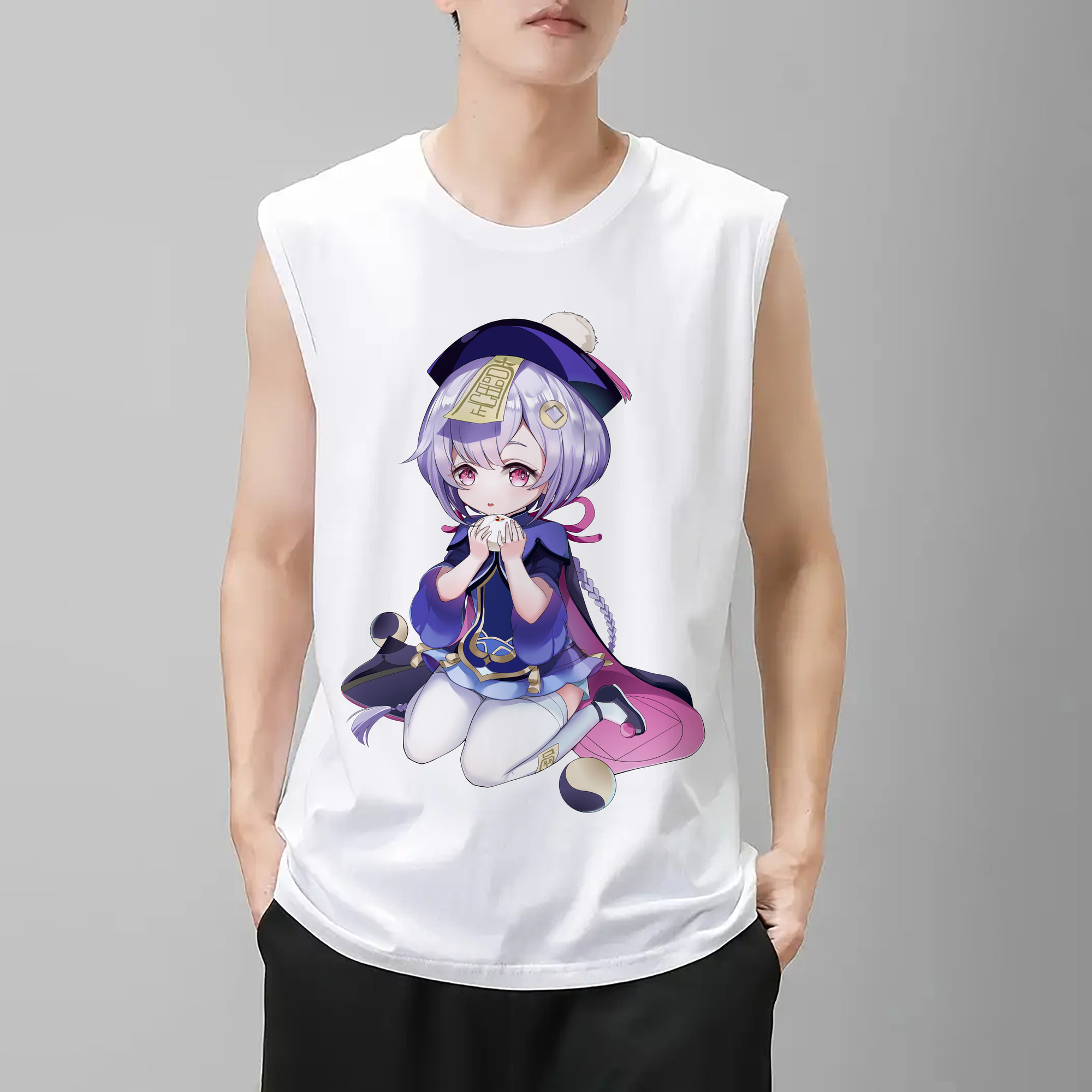 げんし神 七七 なな  genshin Nana コットン100％タンクトップ（フロントプリント）