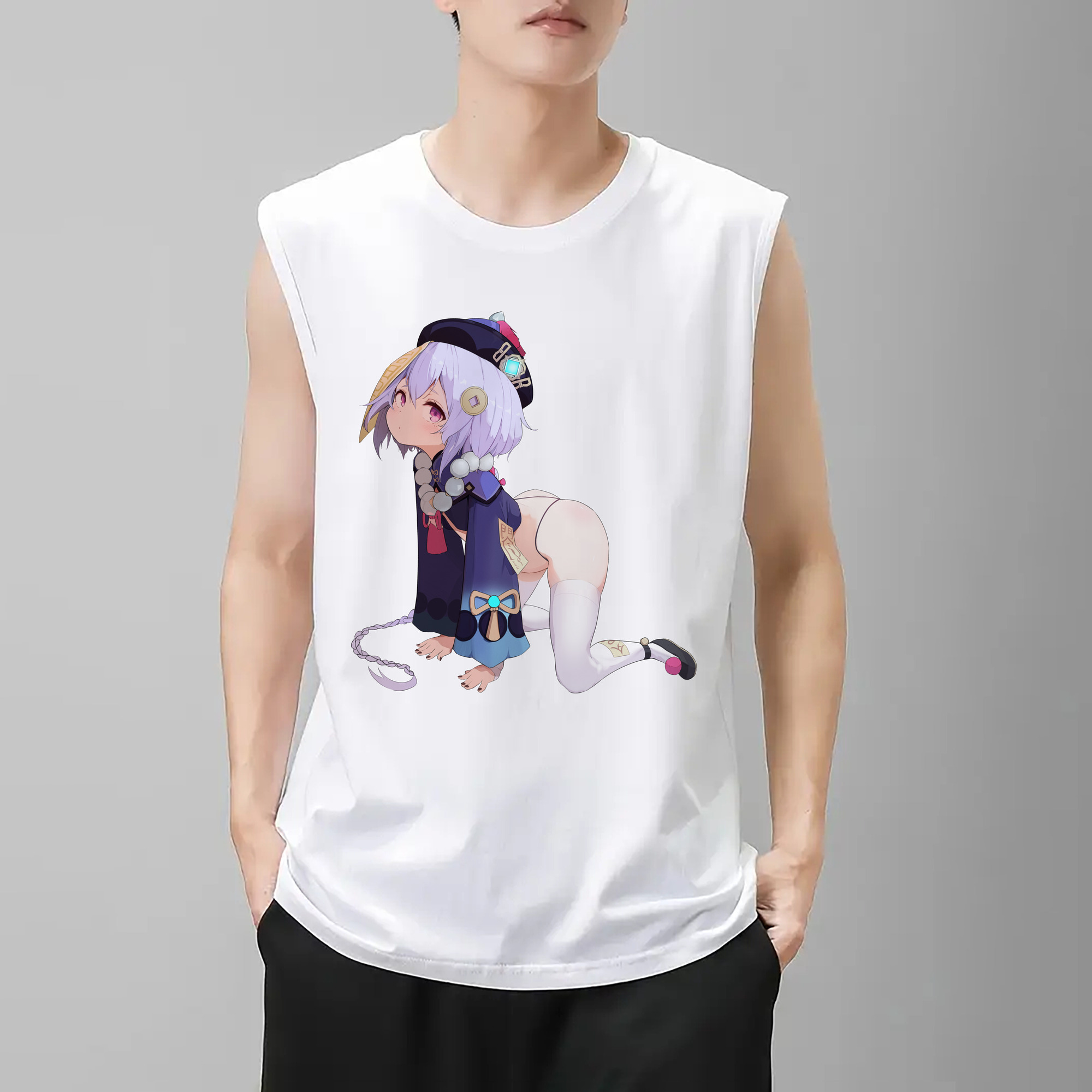 げんし神 七七 なな  genshin Nana コットン100％タンクトップ（フロントプリント）