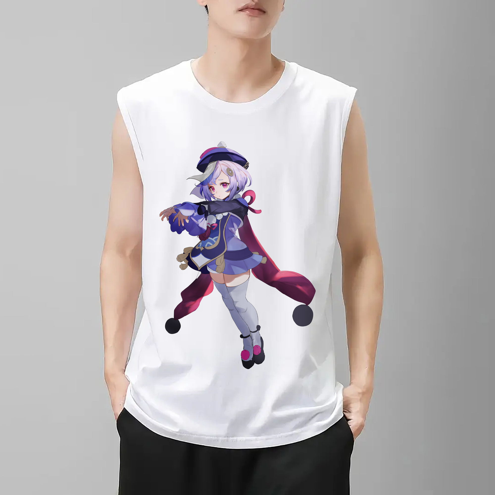 げんし神 七七 なな  genshin Nana コットン100％タンクトップ（フロントプリント）