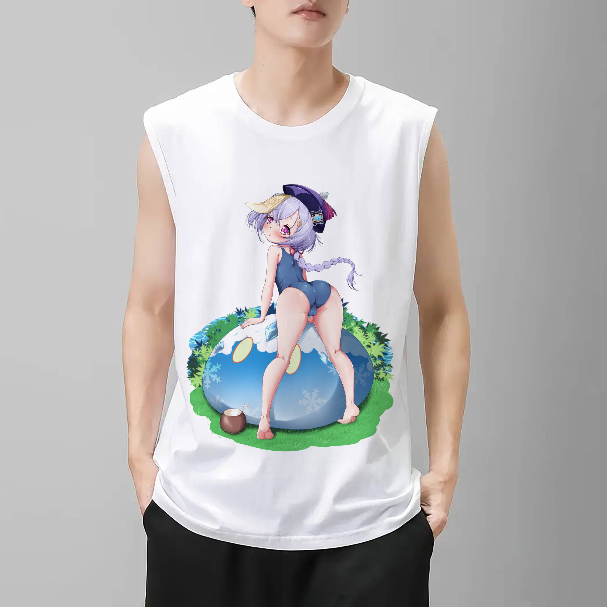 げんし神 七七 なな  genshin Nana コットン100％タンクトップ（フロントプリント）