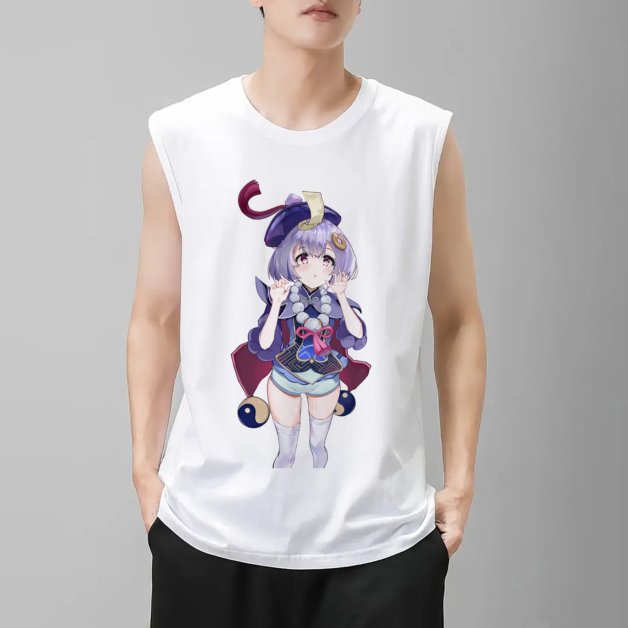 げんし神 七七 なな  genshin Nana コットン100％タンクトップ（フロントプリント）