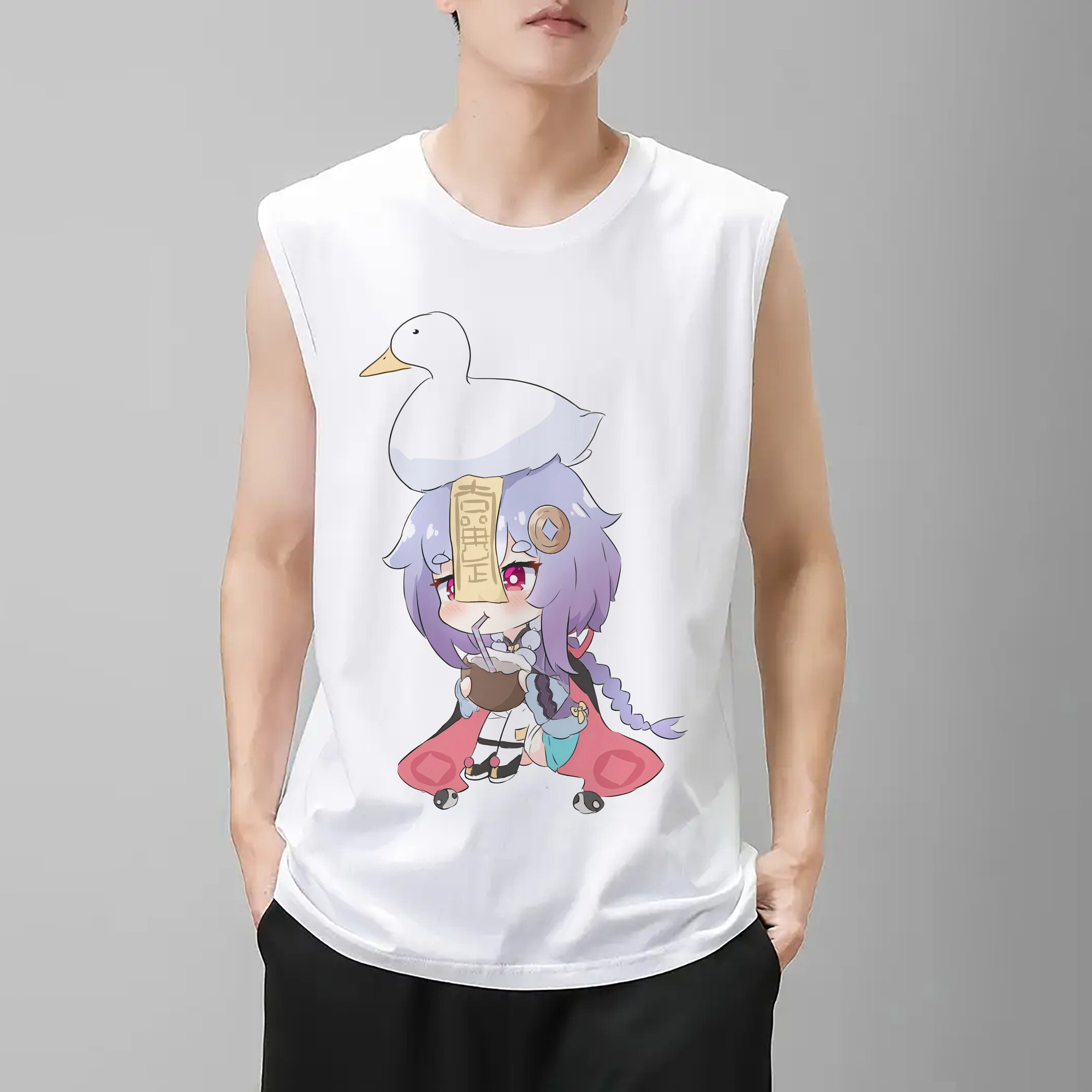 げんし神 七七 なな  genshin Nana コットン100％タンクトップ（フロントプリント）