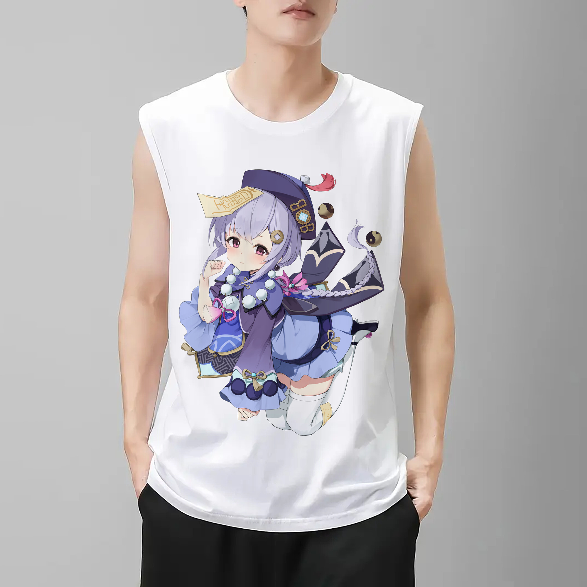 げんし神 七七 なな  genshin Nana コットン100％タンクトップ（フロントプリント）