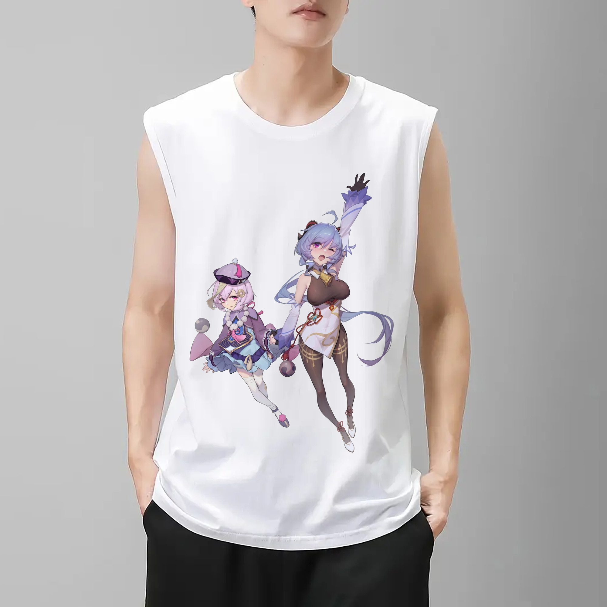 げんし神 七七 なな  genshin Nana コットン100％タンクトップ（フロントプリント）