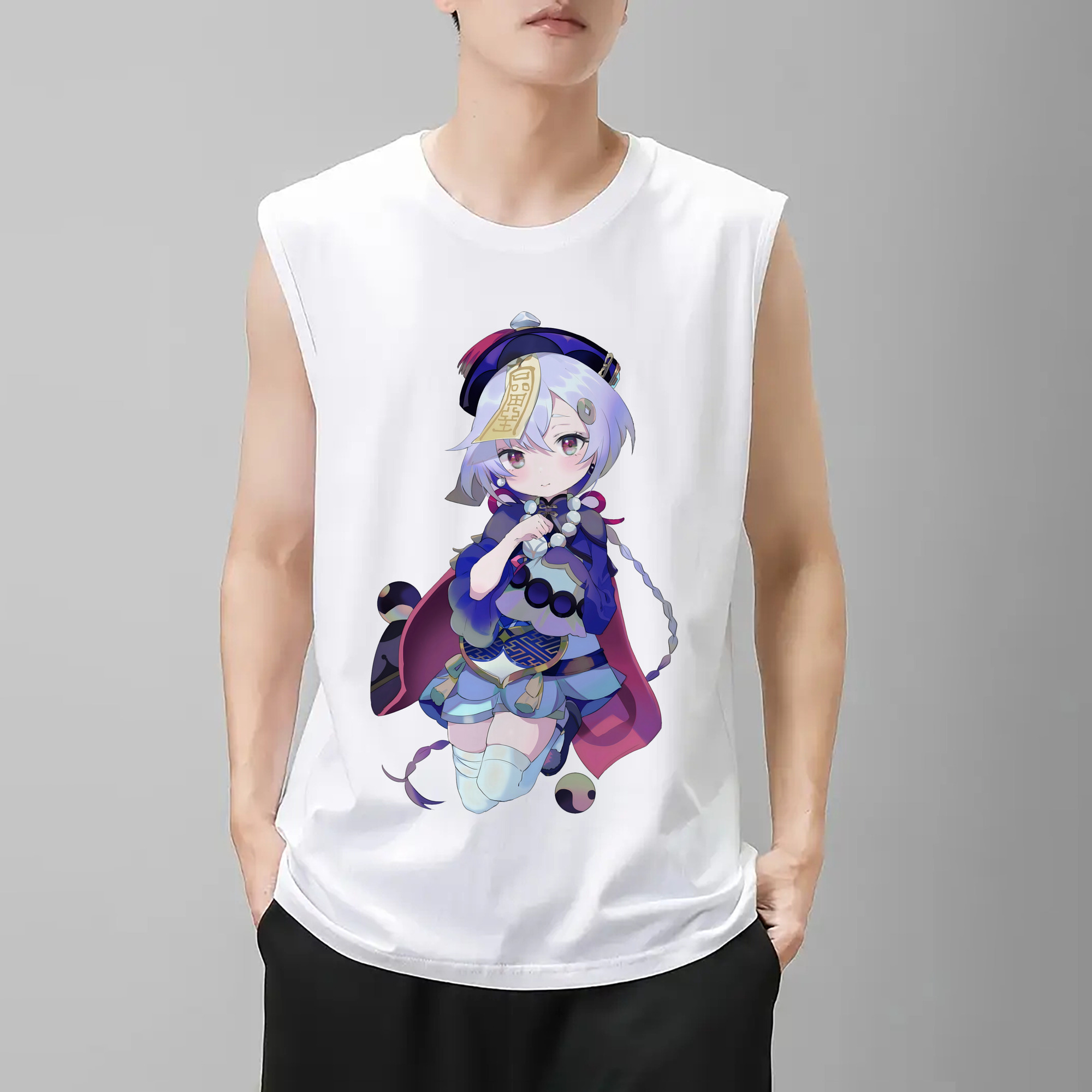 げんし神 七七 なな  genshin Nana コットン100％タンクトップ（フロントプリント）