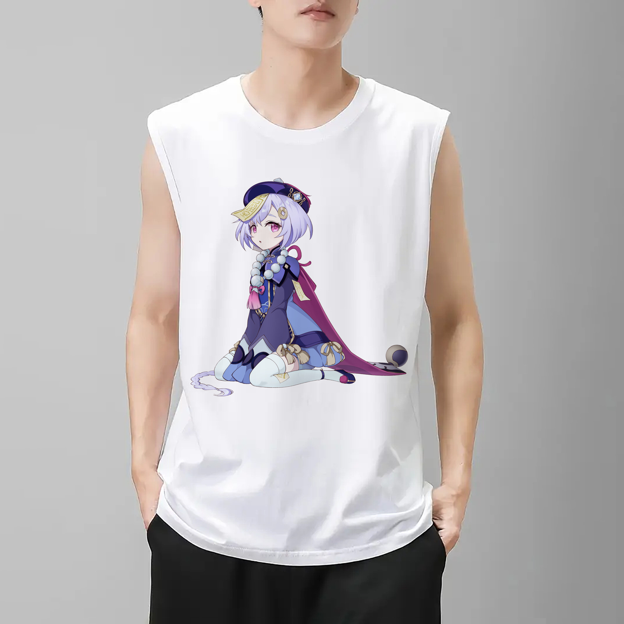 げんし神 七七 なな  genshin Nana コットン100％タンクトップ（フロントプリント）
