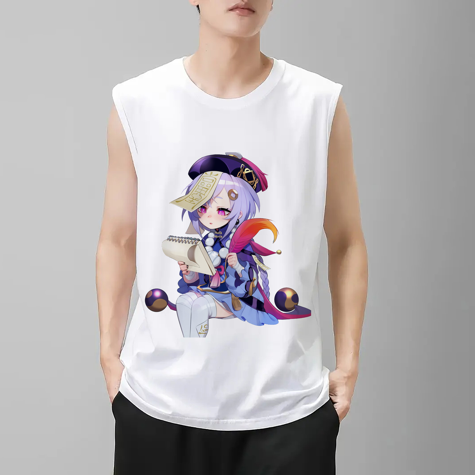 げんし神 七七 なな  genshin Nana コットン100％タンクトップ（フロントプリント）