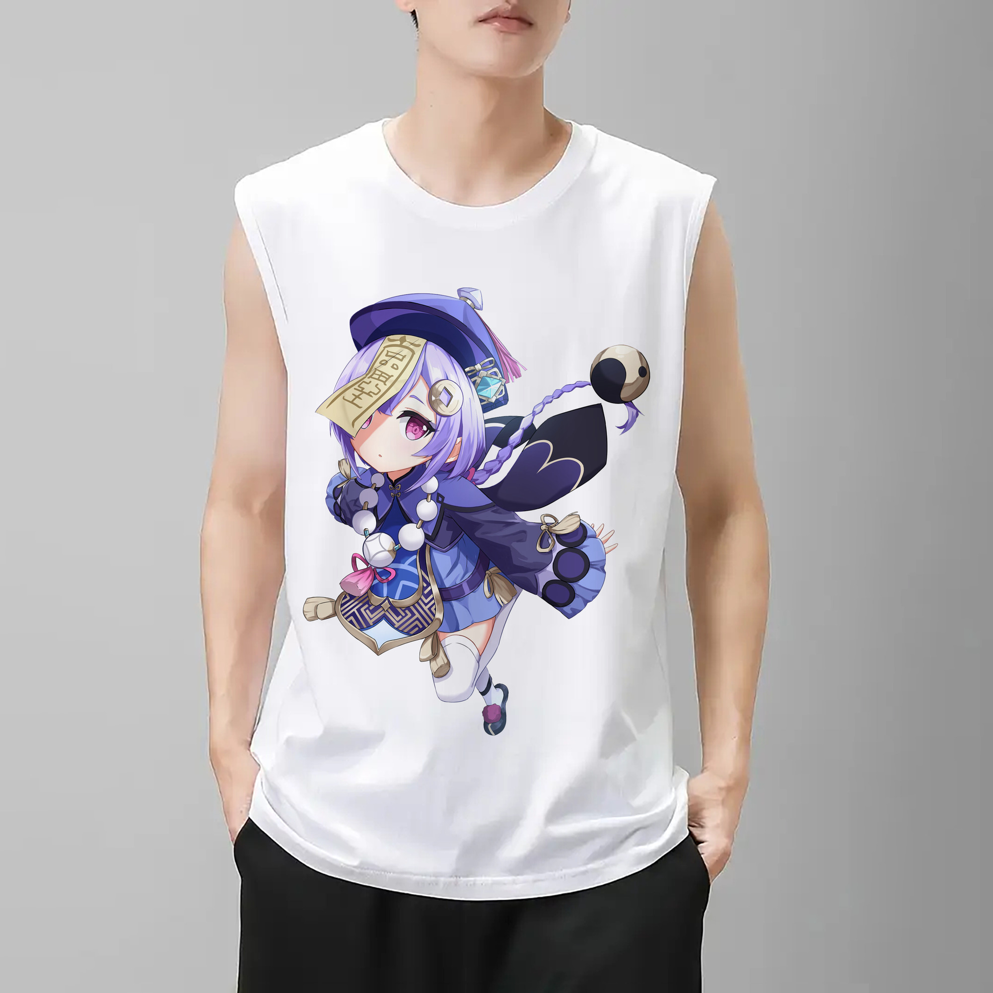 げんし神 七七 なな  genshin Nana コットン100％タンクトップ（フロントプリント）