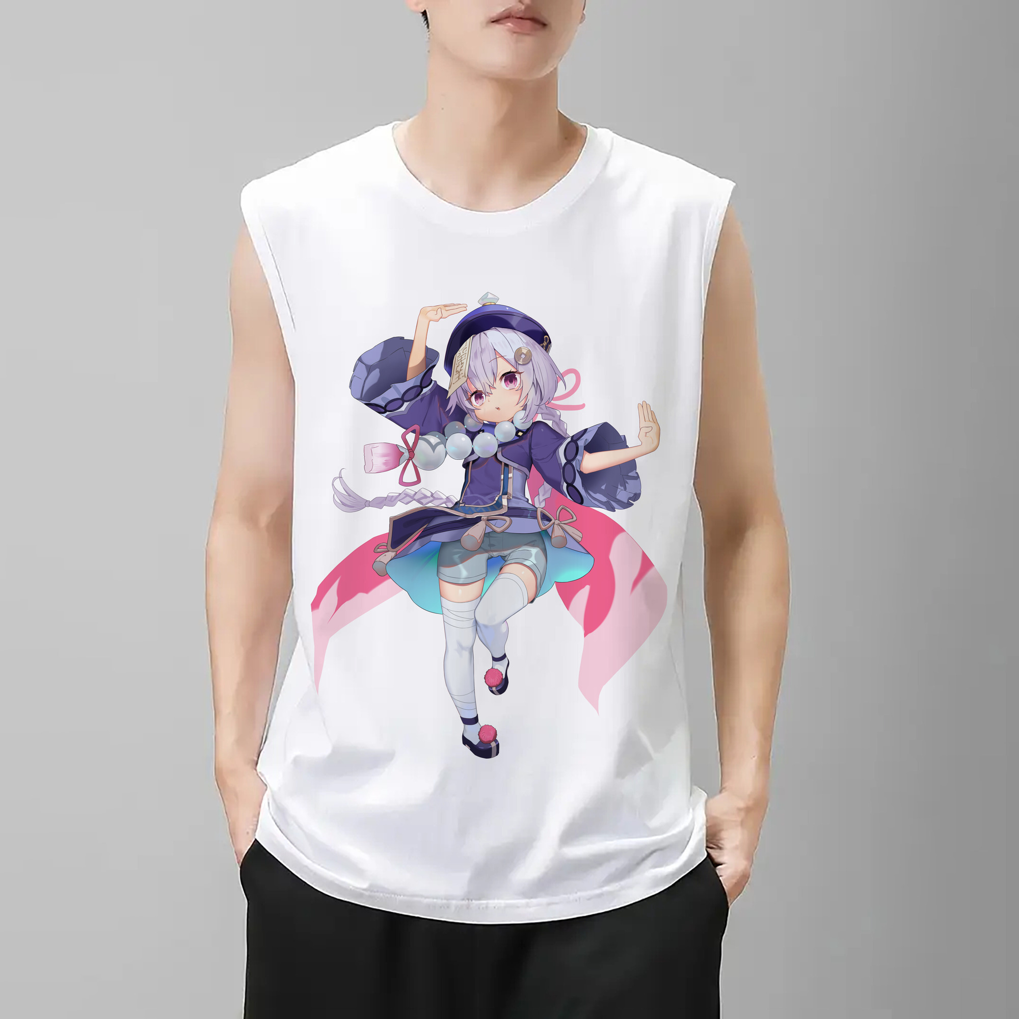 げんし神 七七 なな  genshin Nana コットン100％タンクトップ（フロントプリント）