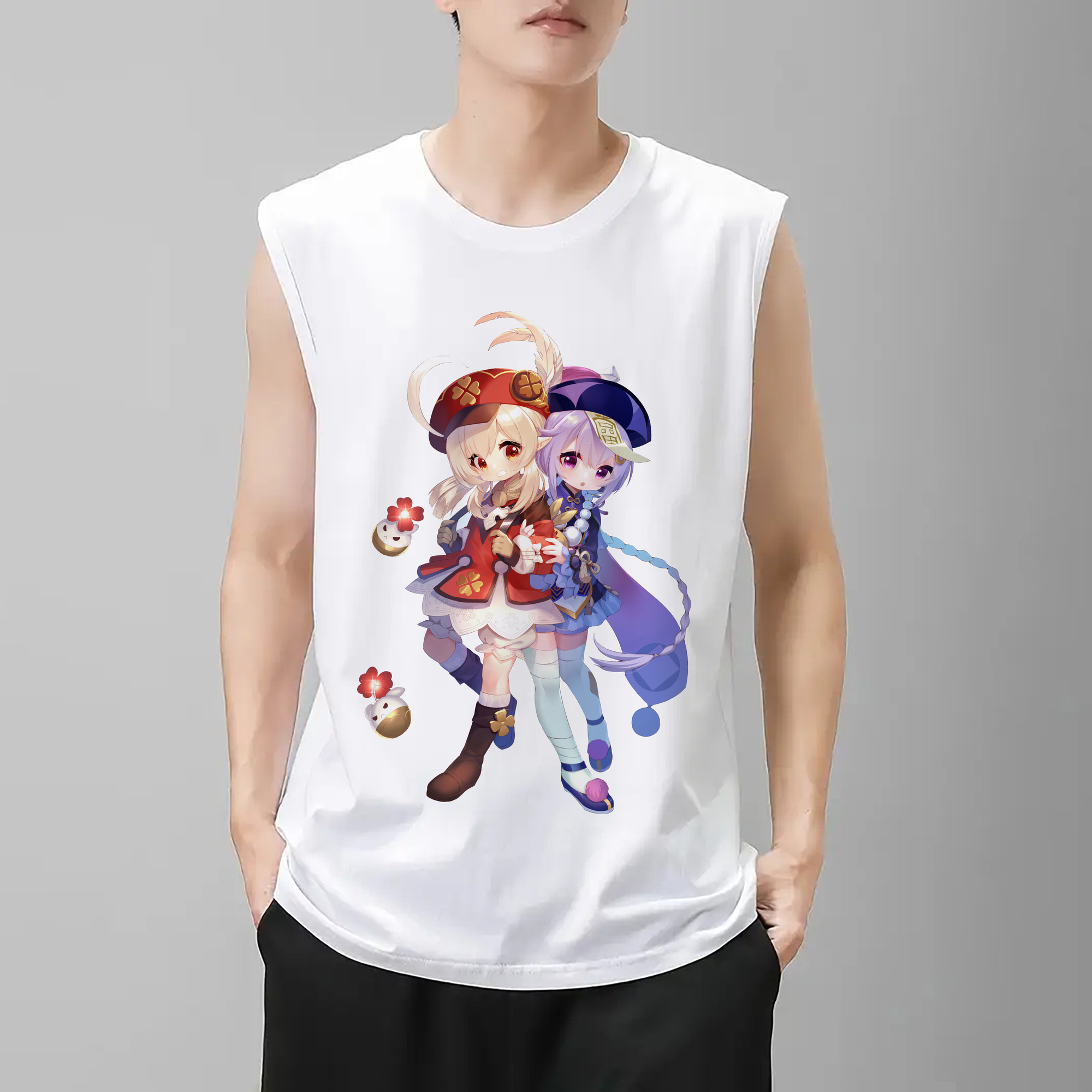 げんし神 七七 なな  genshin Nana コットン100％タンクトップ（フロントプリント）