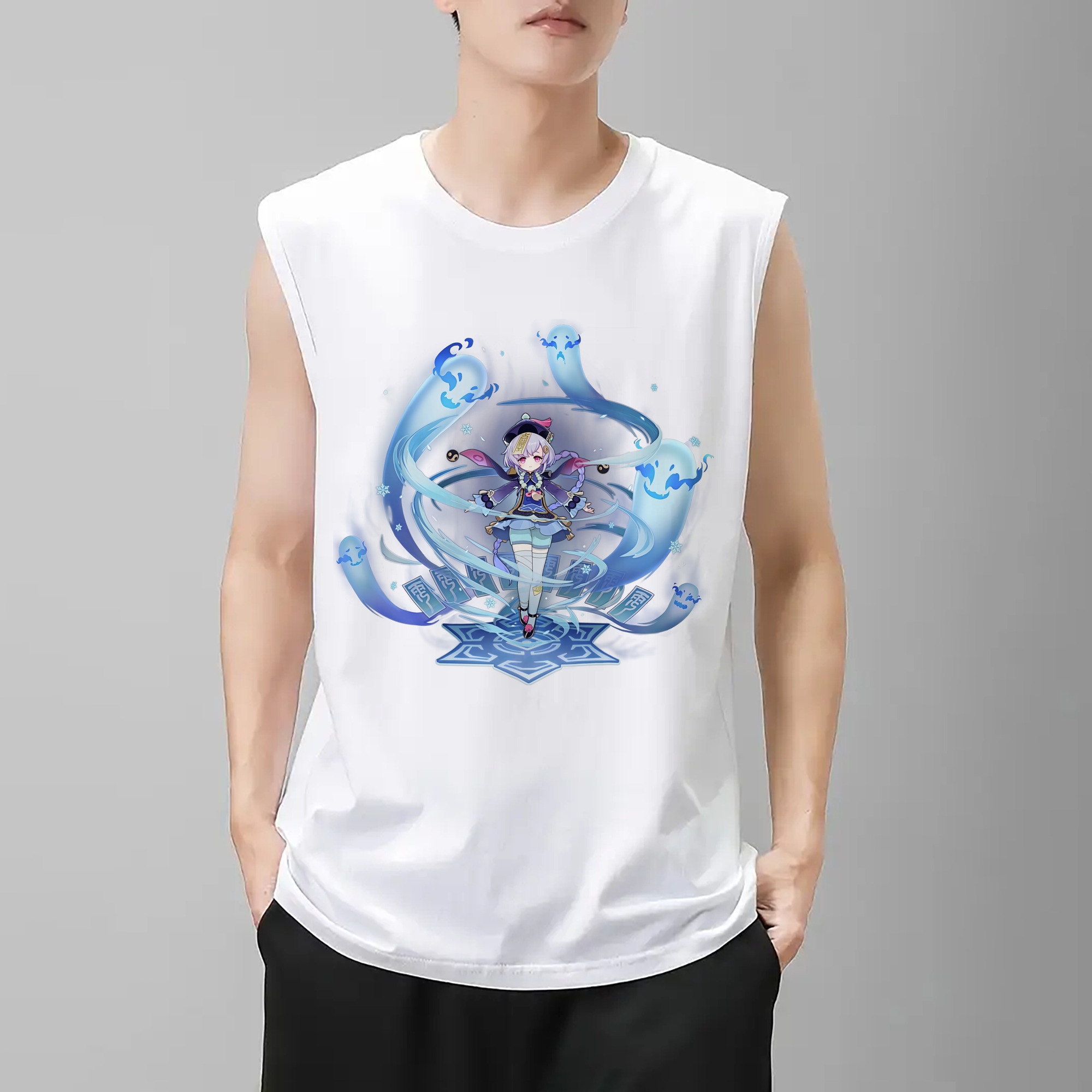 げんし神 七七 なな  genshin Nana コットン100％タンクトップ（フロントプリント）