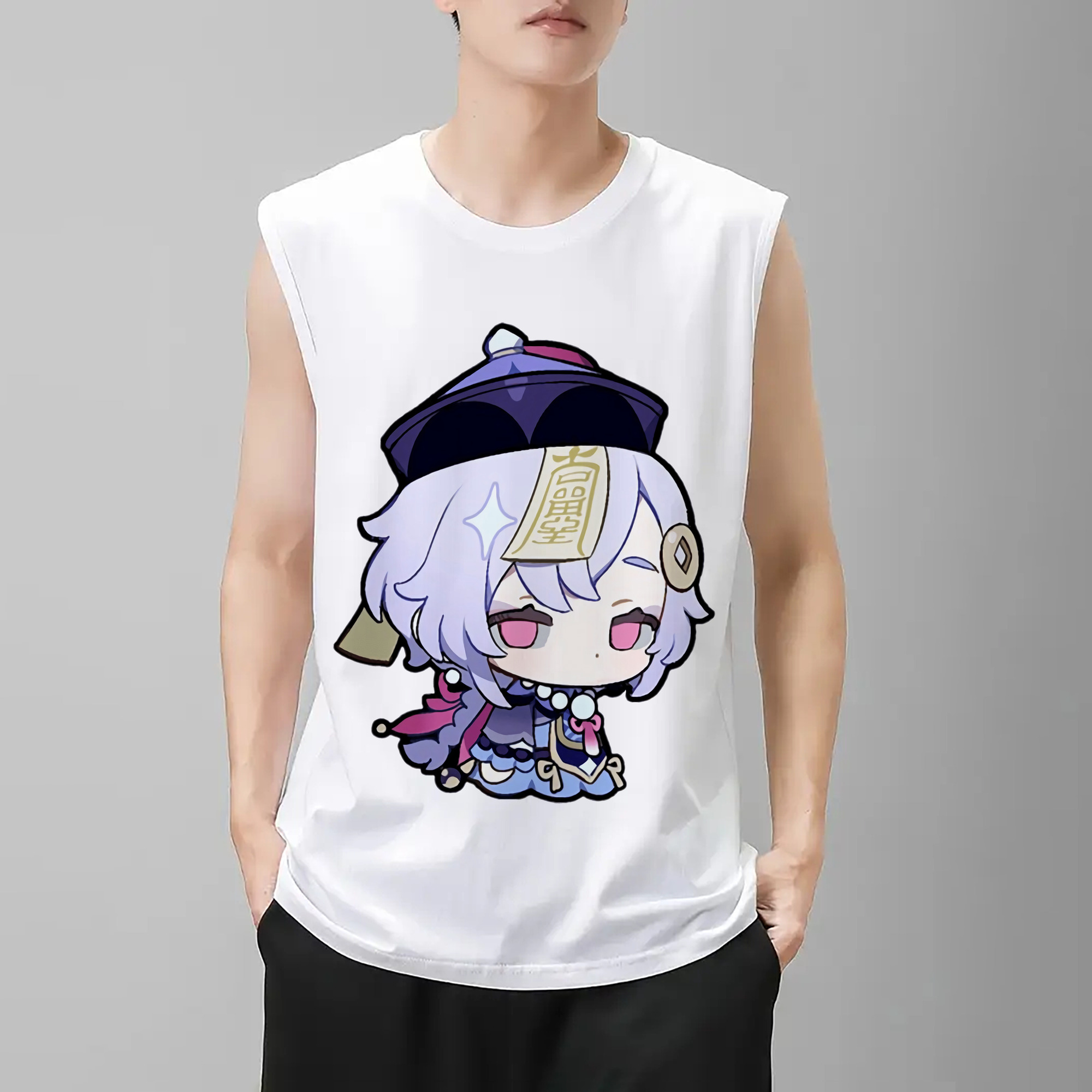 げんし神 七七 なな  genshin Nana コットン100％タンクトップ（フロントプリント）