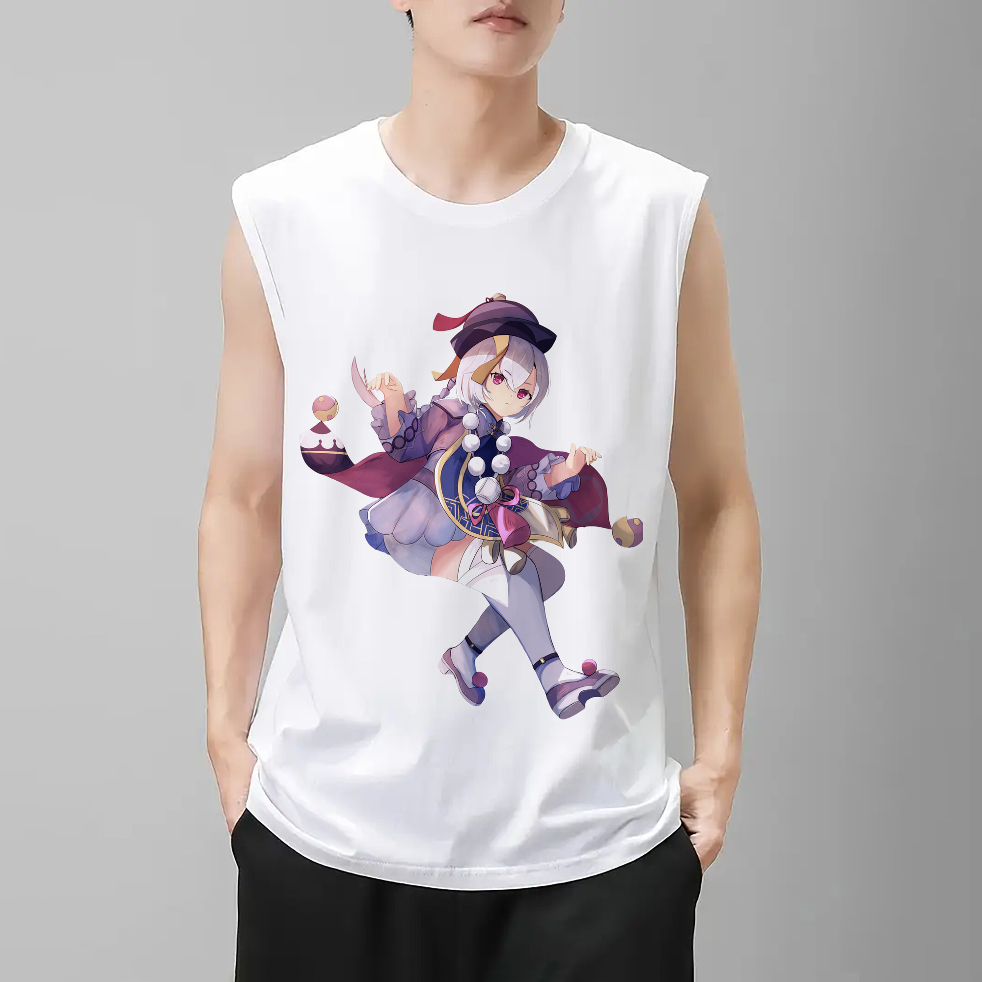 げんし神 七七 なな  genshin Nana コットン100％タンクトップ（フロントプリント）