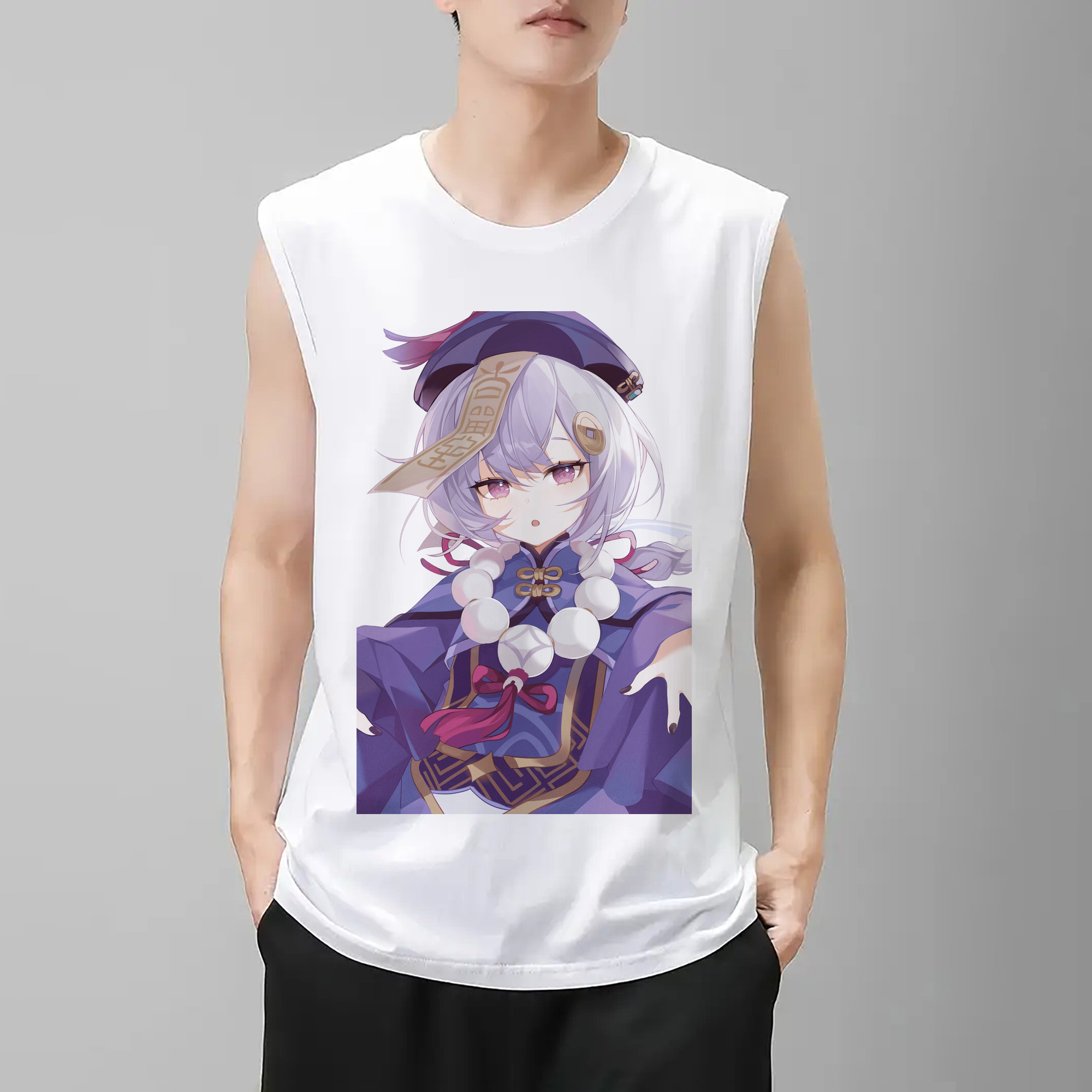 げんし神 七七 なな  genshin Nana コットン100％タンクトップ（フロントプリント）