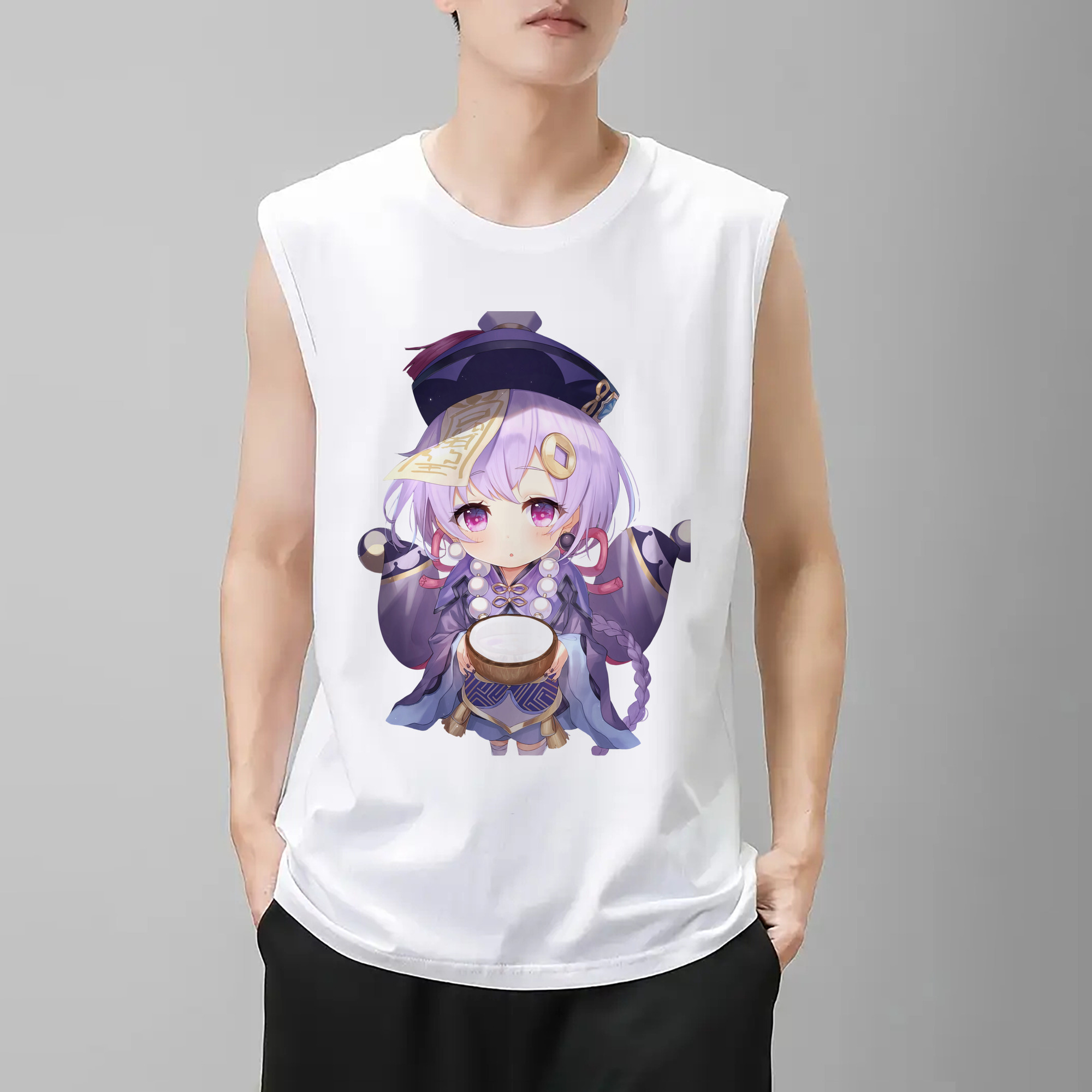 げんし神 七七 なな  genshin Nana コットン100％タンクトップ（フロントプリント）